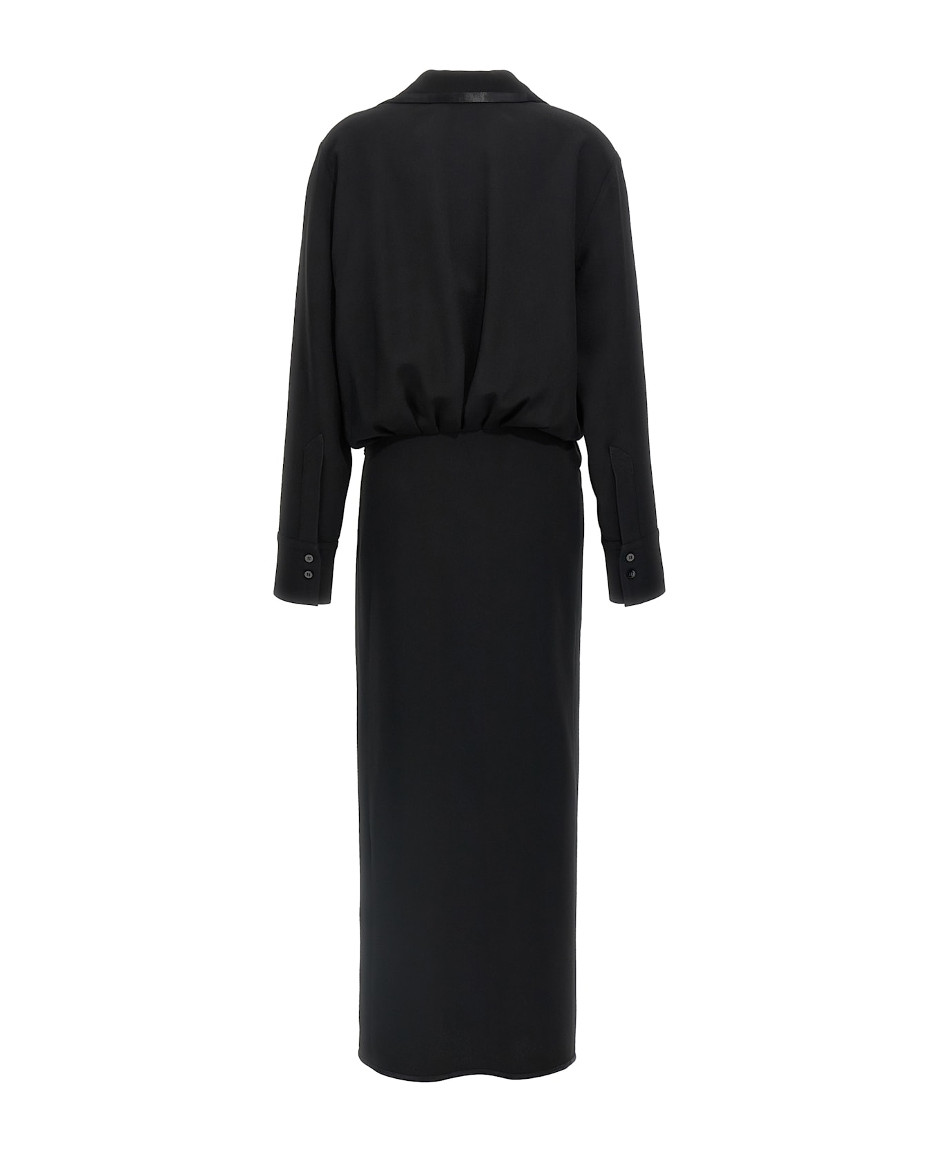 The Attico Wrap Dress - Black  