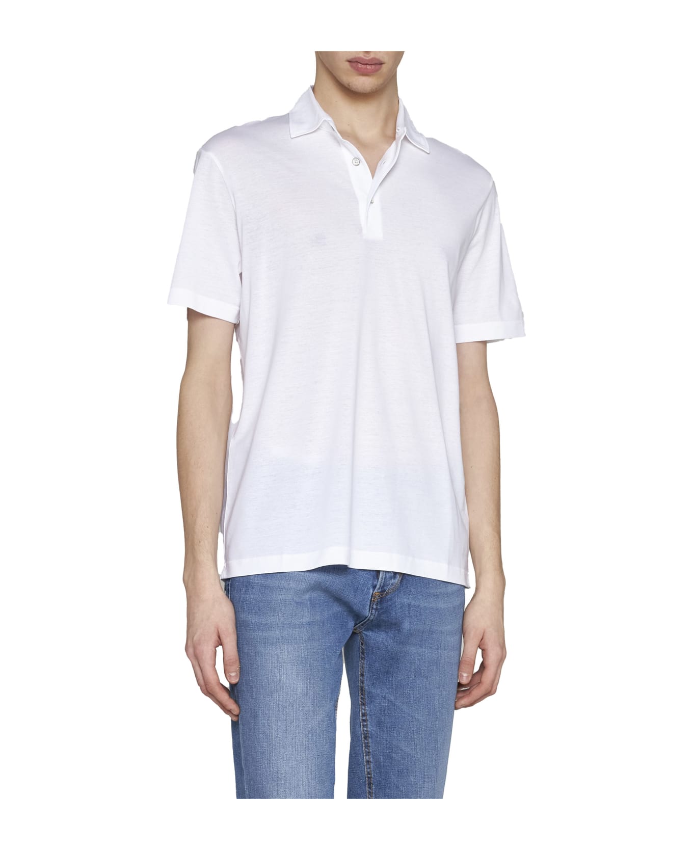 Herno Cotton Polo Shirt - White ポロシャツ