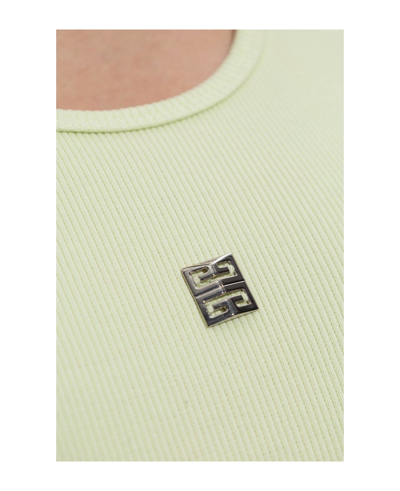 Givenchy 4g Plaque Ribbed-knit Tank Dress - Verde