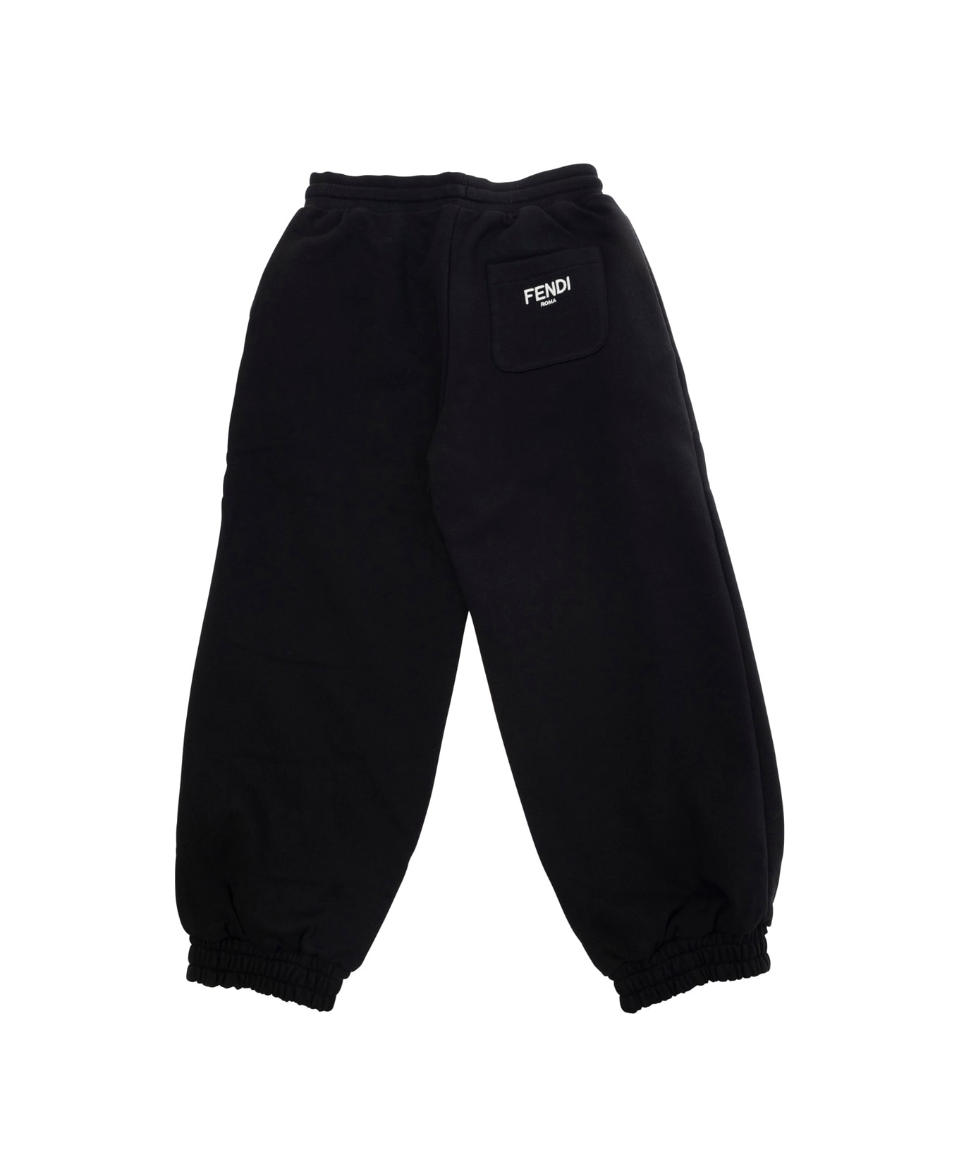 Fendi Blue Reversible Pants With Drawstring Elastic Waist And Logo Lettering On The Rear In Tech Fabric Boy - Brown