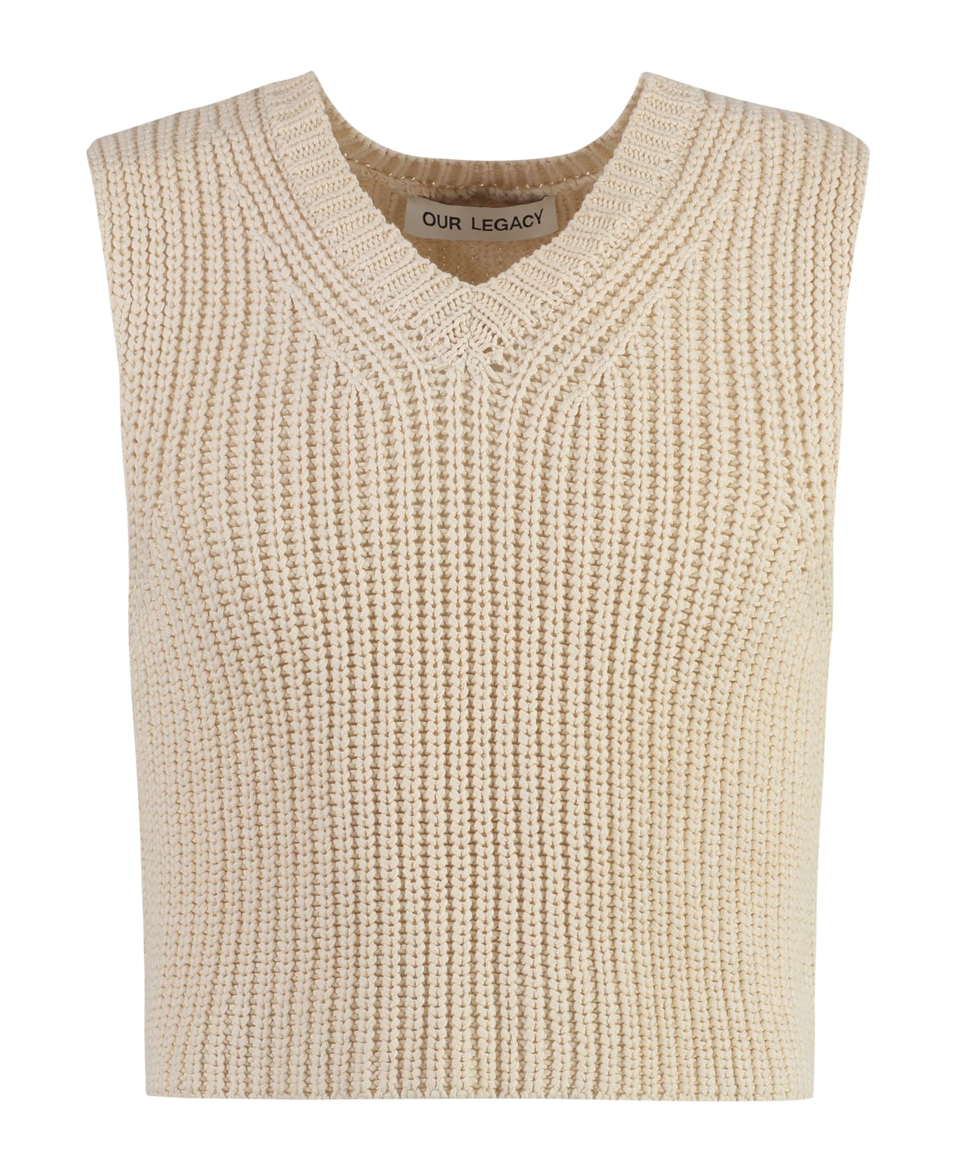 Our Legacy Intact Knitted Vest - panna