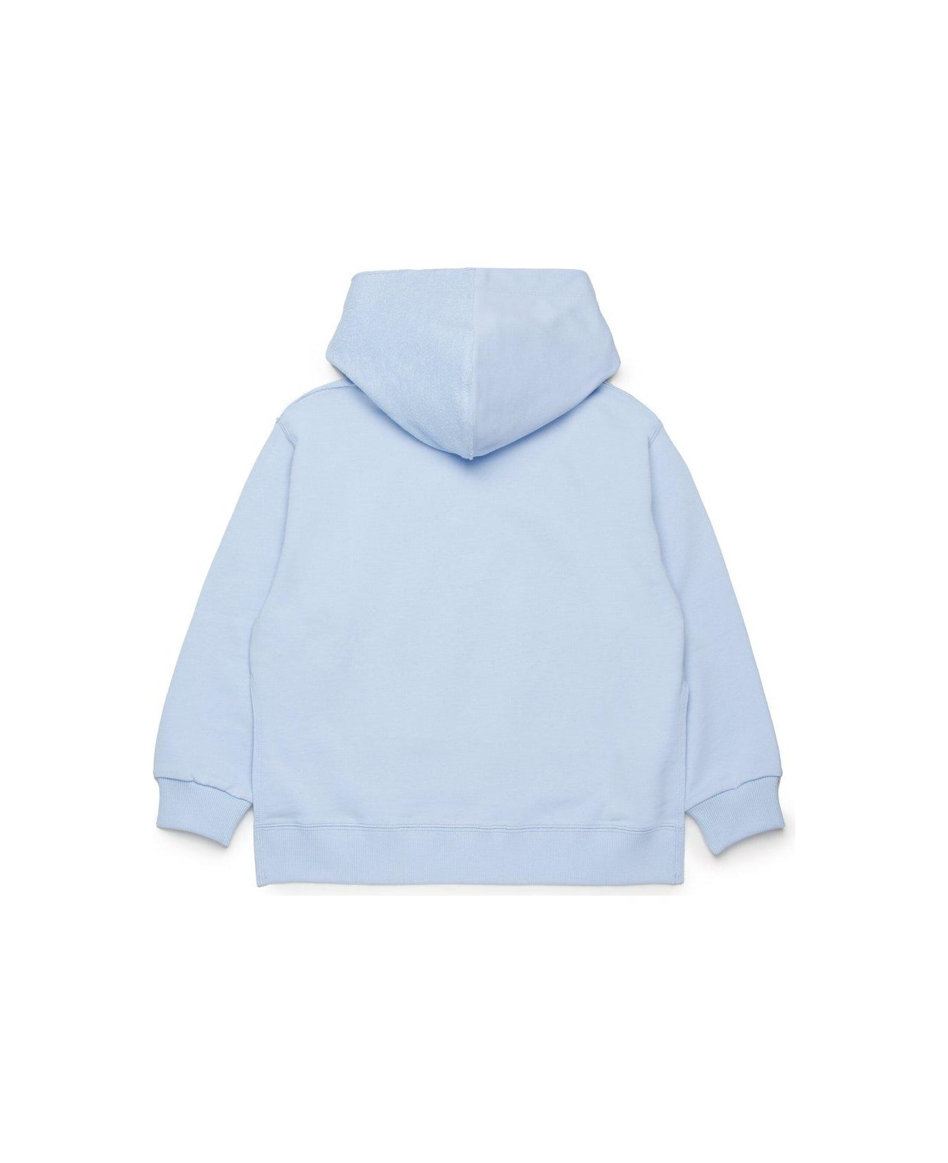 MM6 Maison Margiela Logo Printed Hoodie - Clear Blue
