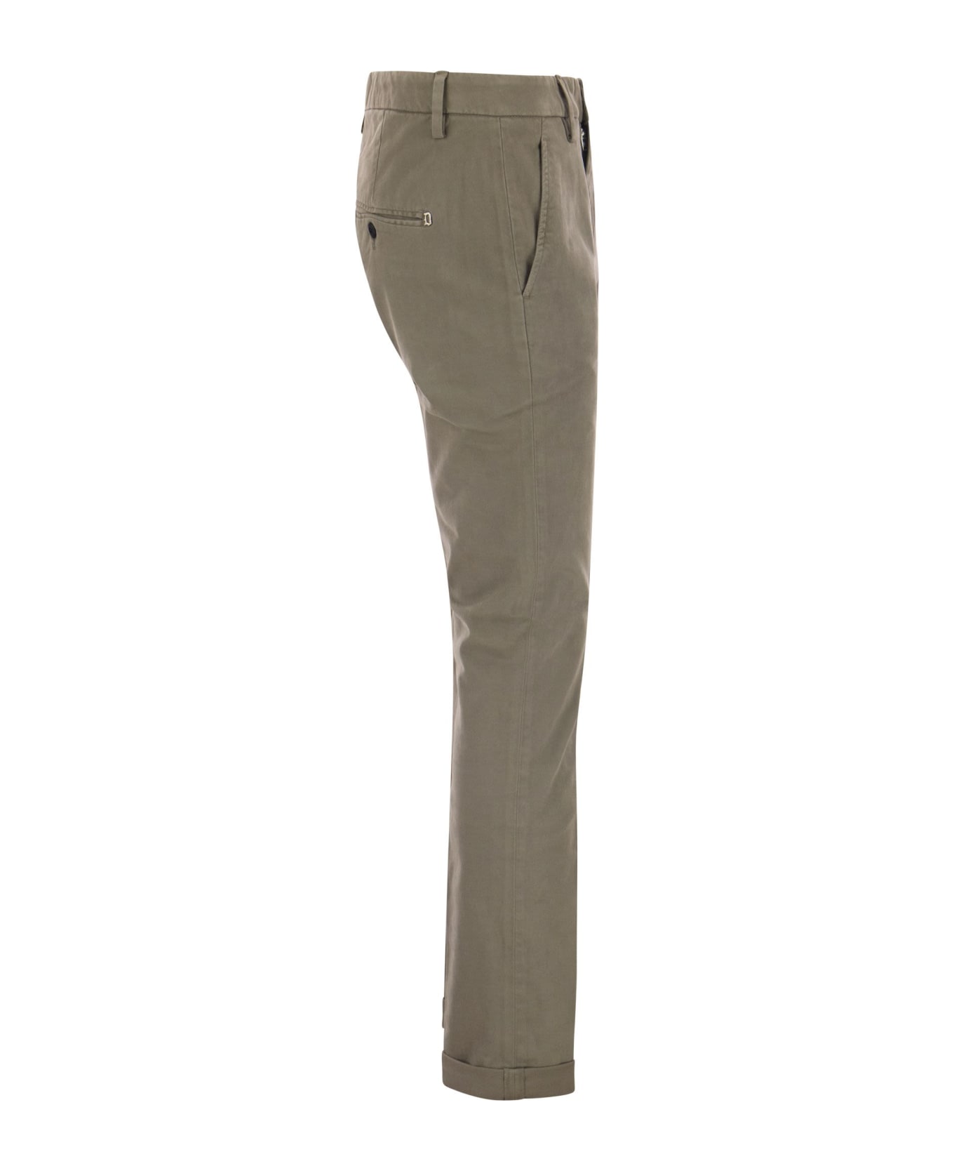 Dondup Gaubert - Slim-fit Gabardine Trousers - GREY