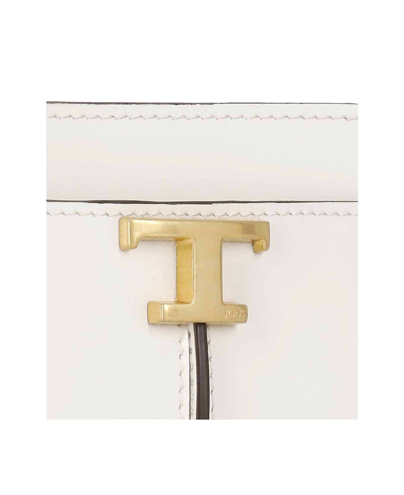 Tod's Leather Card Holder - Ivory