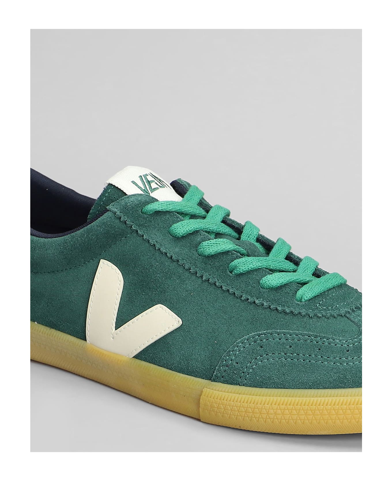 Veja Volley Sneakers In Green Suede - green