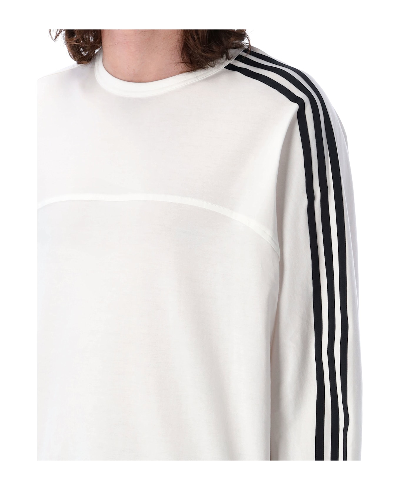 Y-3 3 Stripes L/s Tee - WHITE