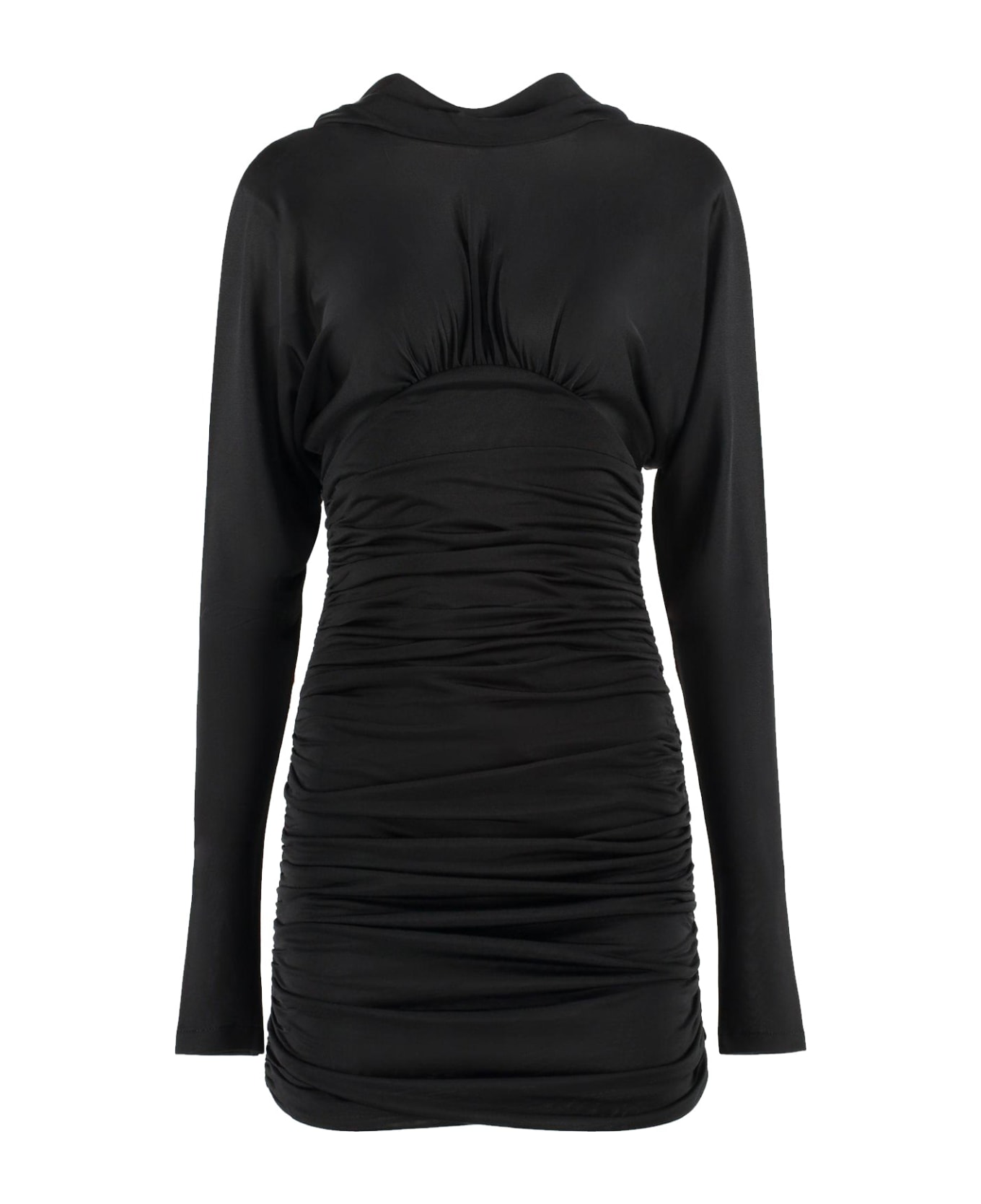 Saint Laurent Cowl Back Mini Dress - Black ワンピース＆ドレス