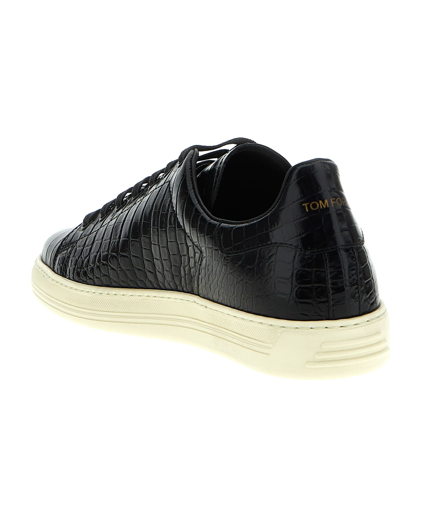 Tom Ford Croc Print Sneakers - BLACK/NEUTRALS スニーカー