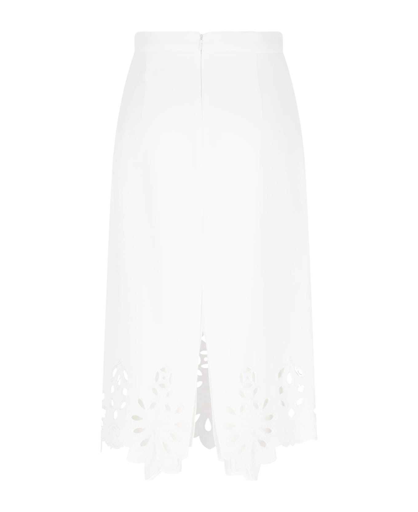 Ermanno Scervino Sangallo Midi Skirt - White