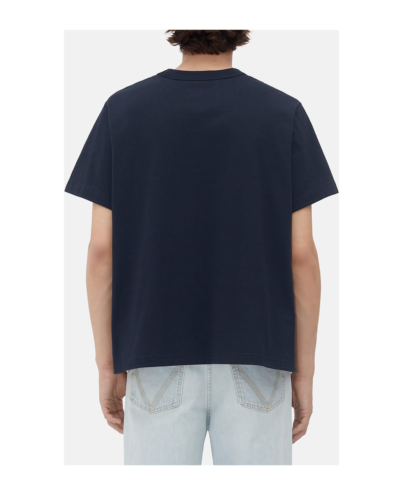 Bottega Veneta Silk And Cotton T-shirt - Blue