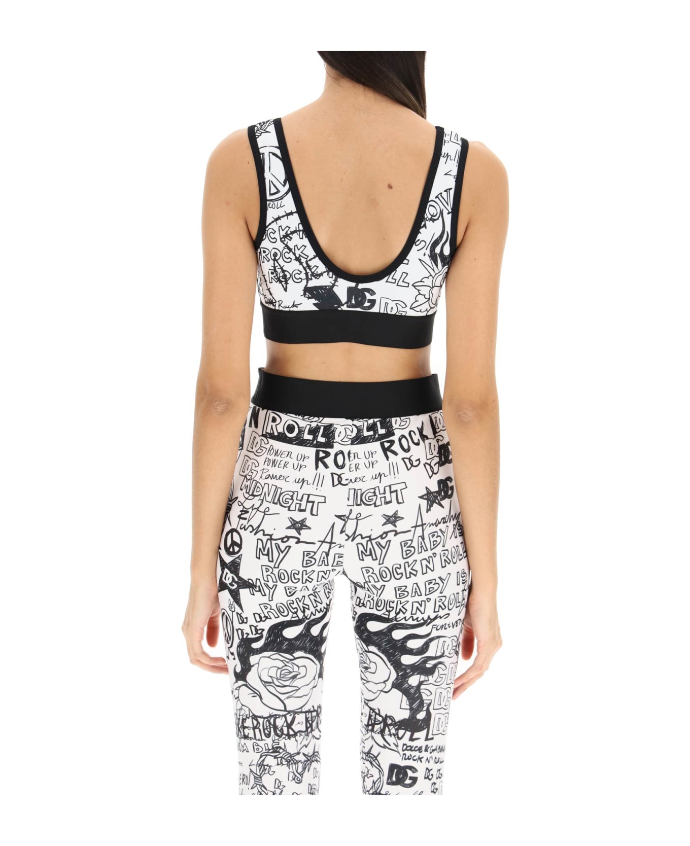 Abstract Graffiti Wow Print Sports Bra main image 0