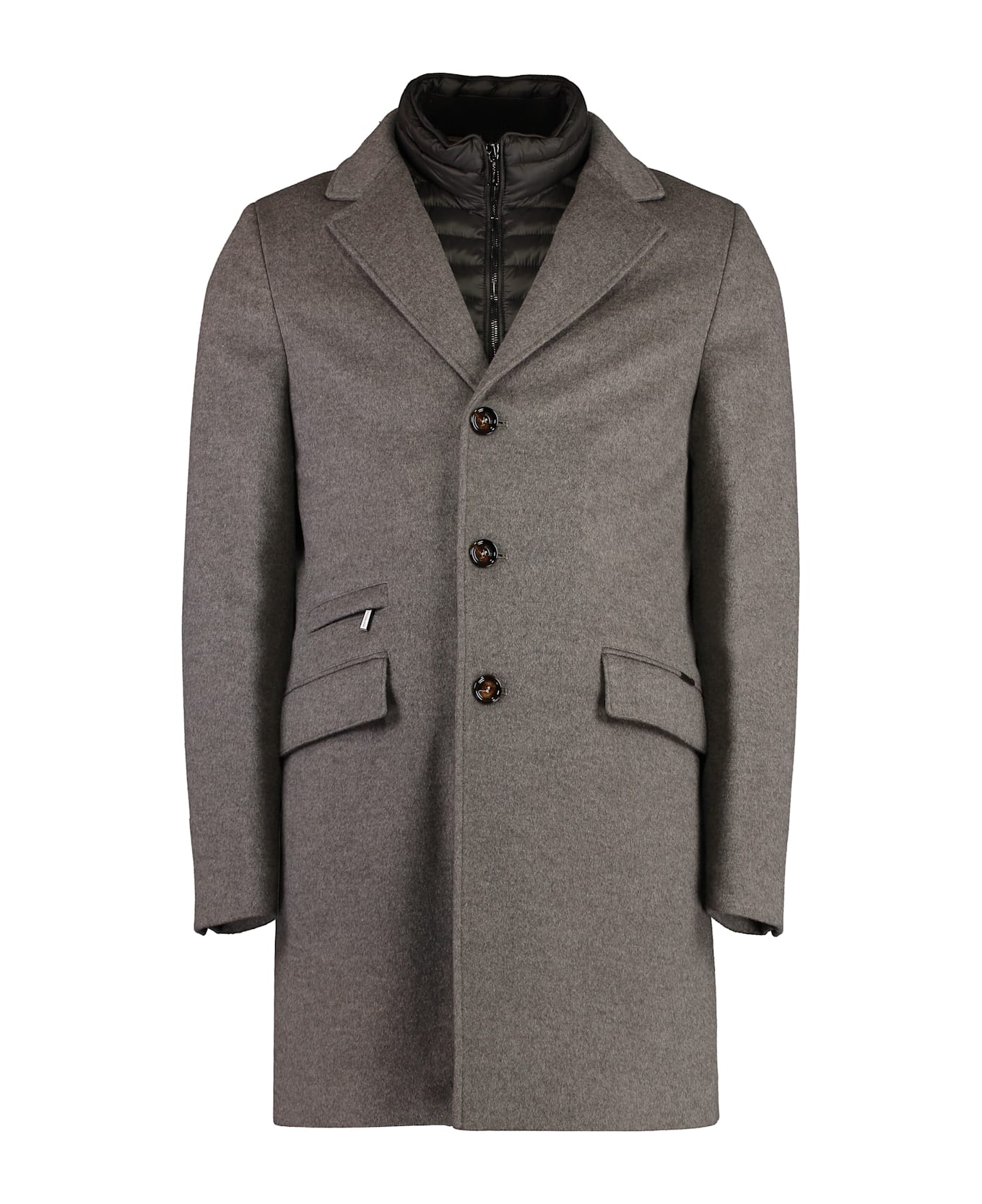 Moorer Harris Wool And Cashmere Coat - taupe