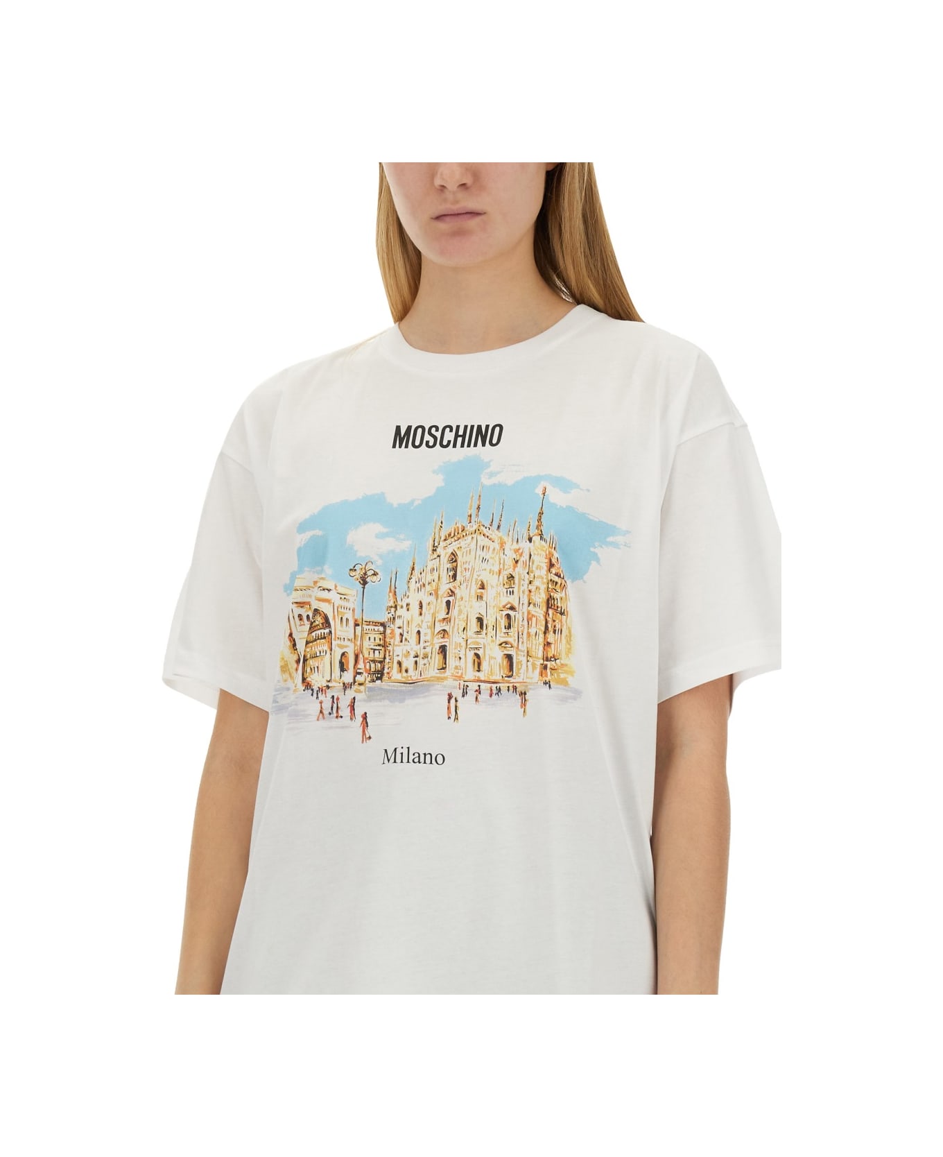 Moschino T-shirt With Logo - White Tシャツ