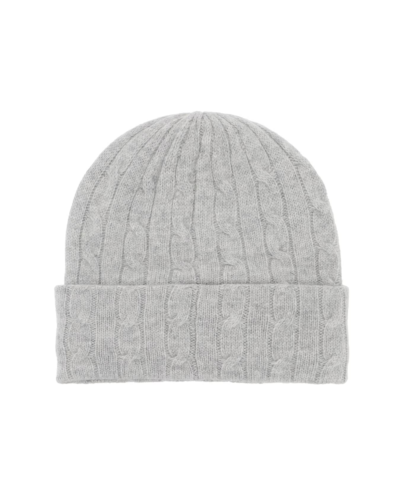 Polo Ralph Lauren Cable-knit Cashmere And Wool Beanie Hat - SOFT GREY (Grey)