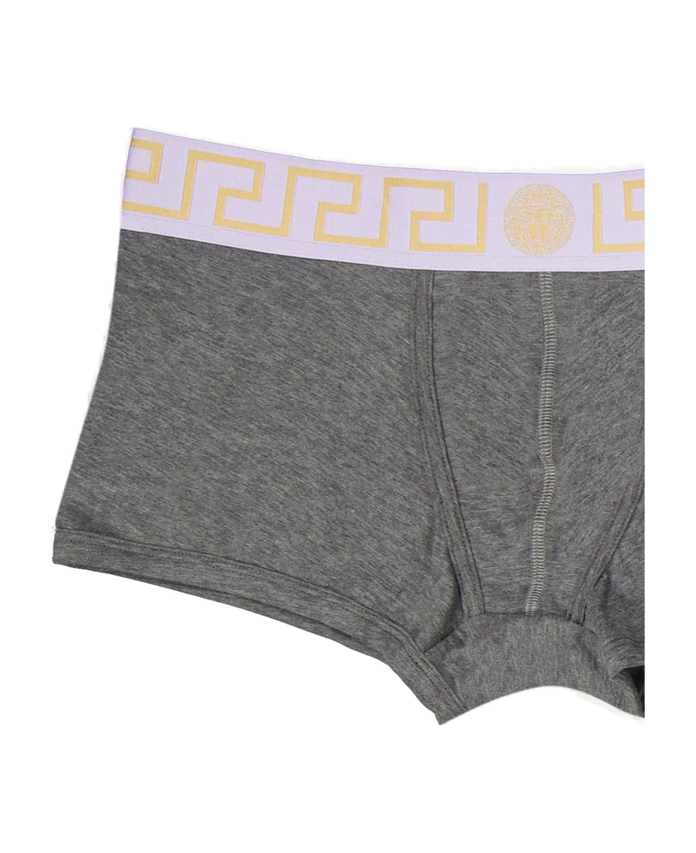 Versace Greca Border Stretched Boxer Briefs - Grey