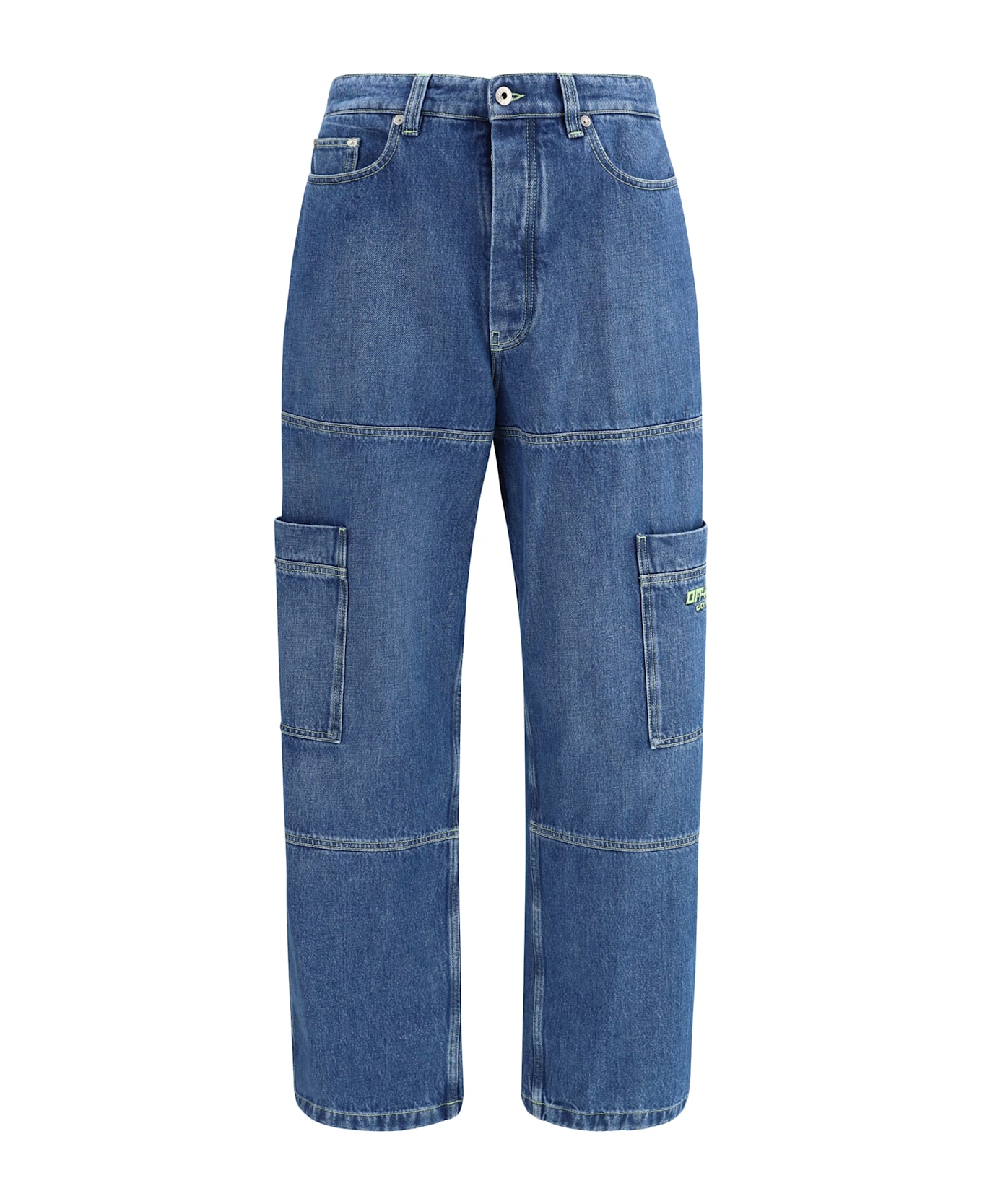 Off-White Cargo Jeans - Dusty Blue - L