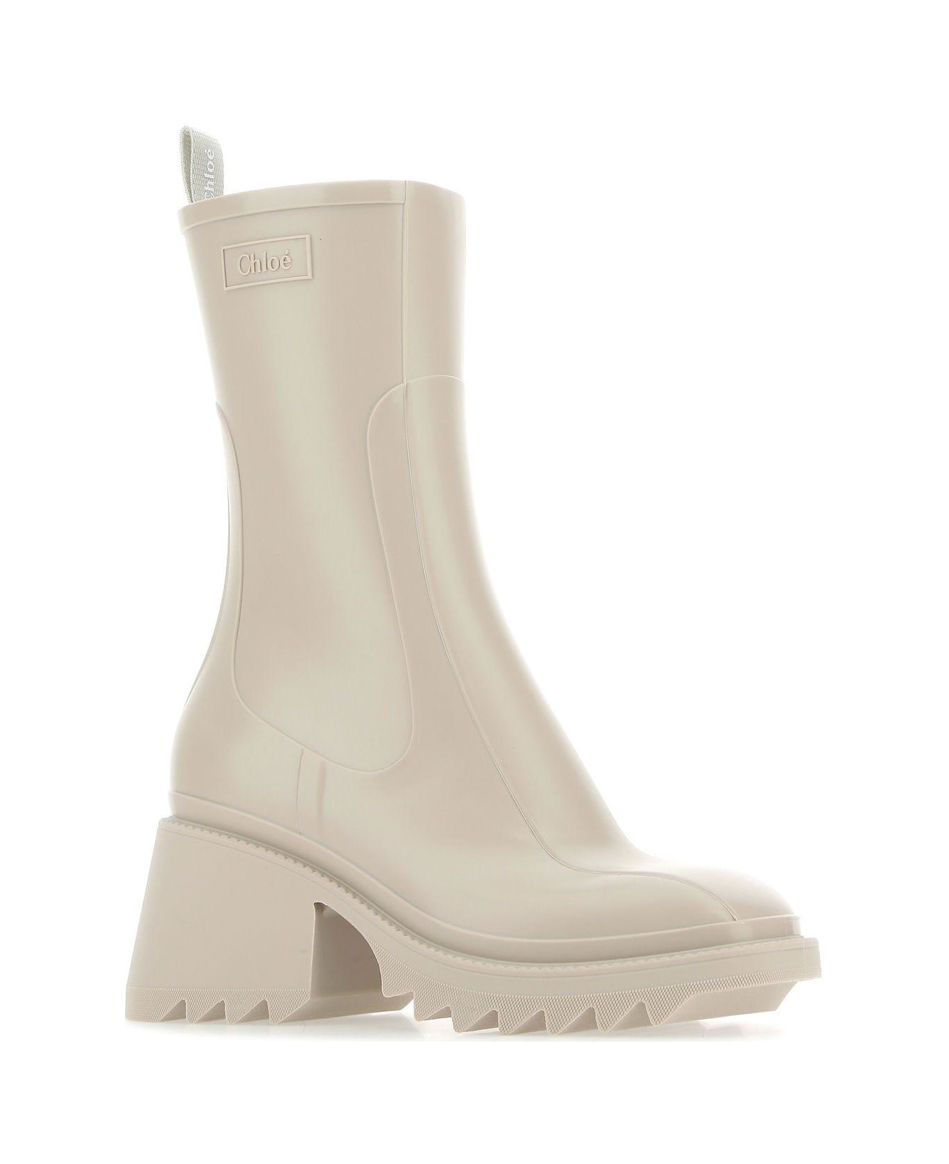 Chloé Dove Grey Rubber Ankle Boots - Nomad beige
