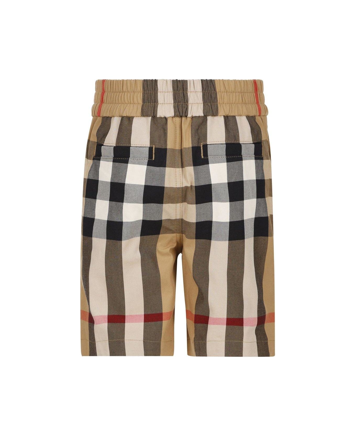 Burberry Check-printed High Waist Shorts - MULTICOLOUR