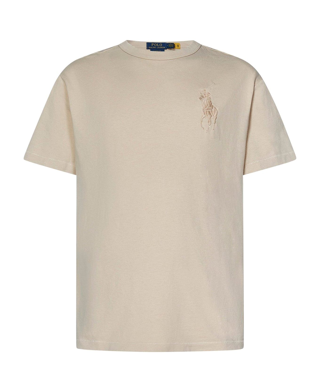 Ralph Lauren Big Pony Embroidered Crewneck T-shirt - STONEWARE GREY