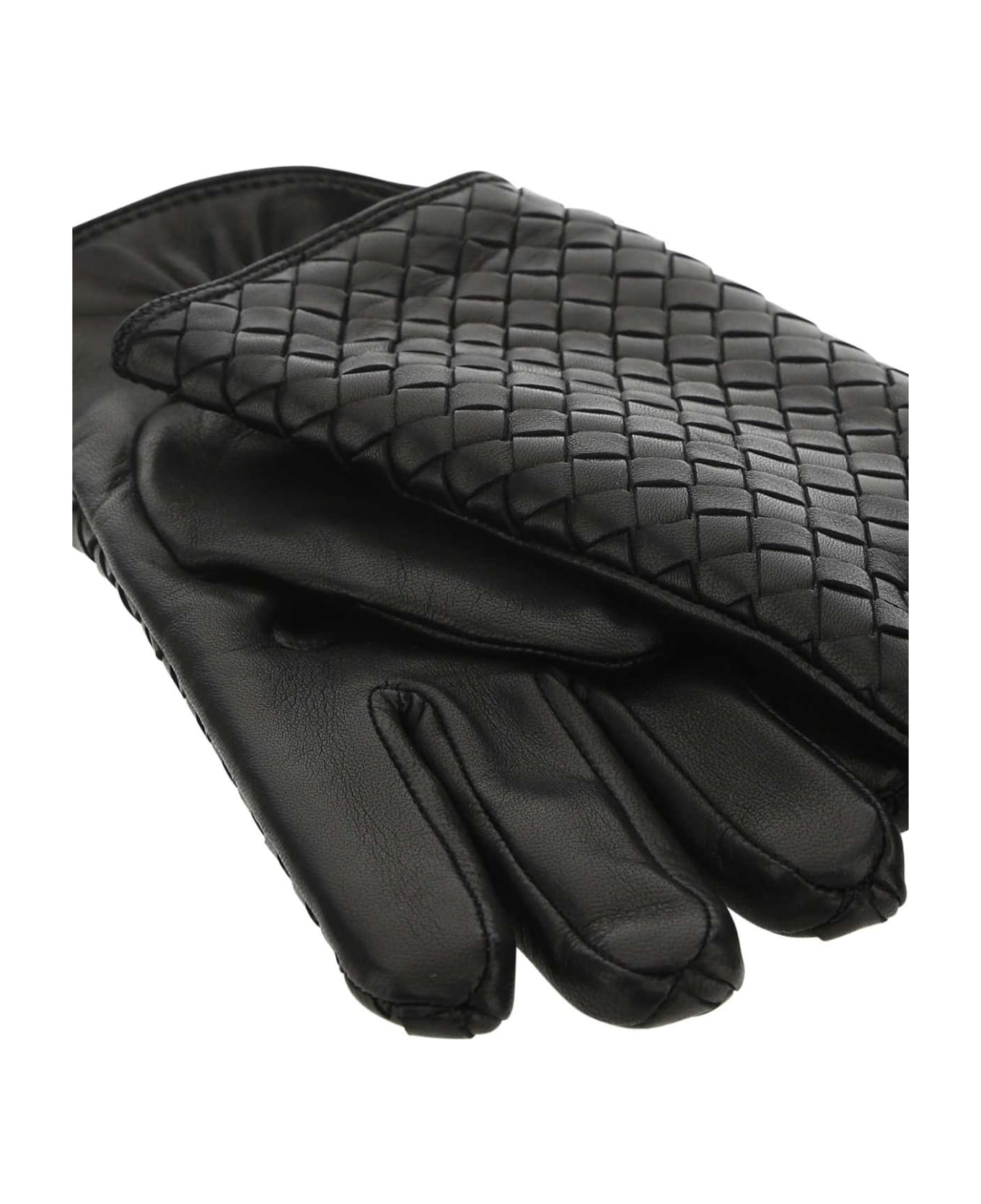 Bottega Veneta Black Leather Gloves - 1000