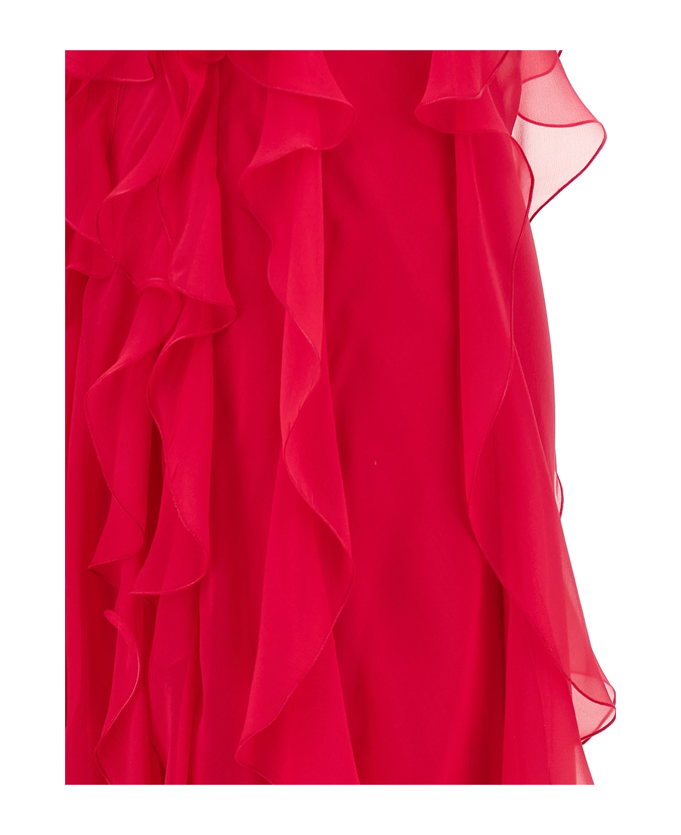 Alberta Ferretti Chiffon Dress - Fuchsia