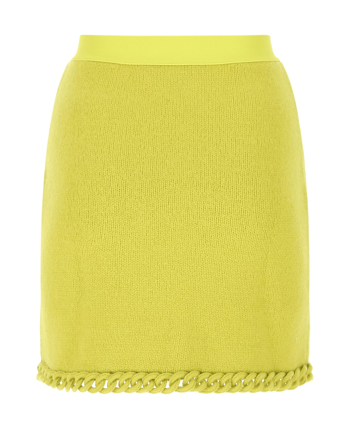 Bottega Veneta Acid Green Wool Mini Skirt - 7275