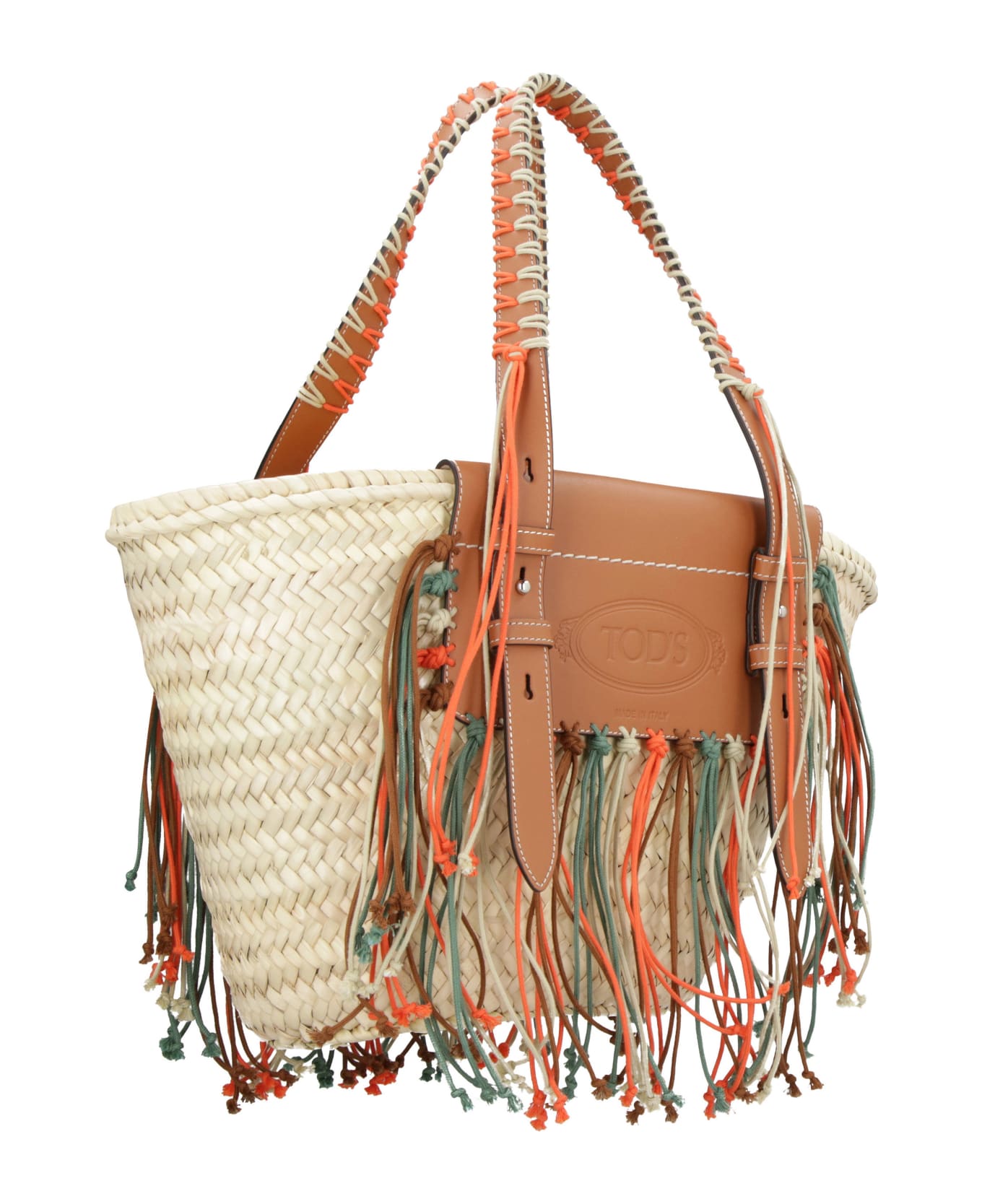 Tod's Woven Straw Tote - Beige