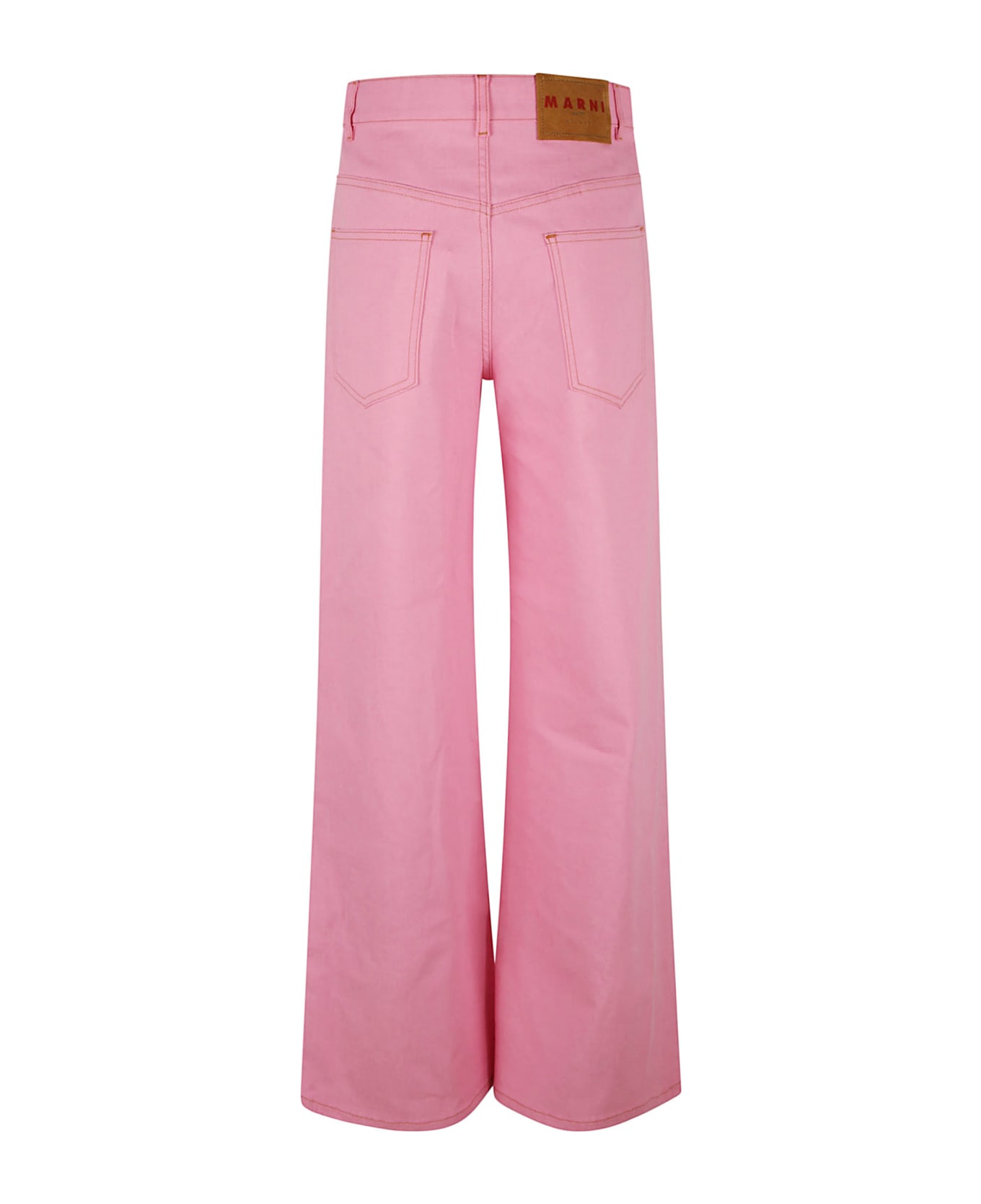 Marni Straight Buttoned Jeans - Pink