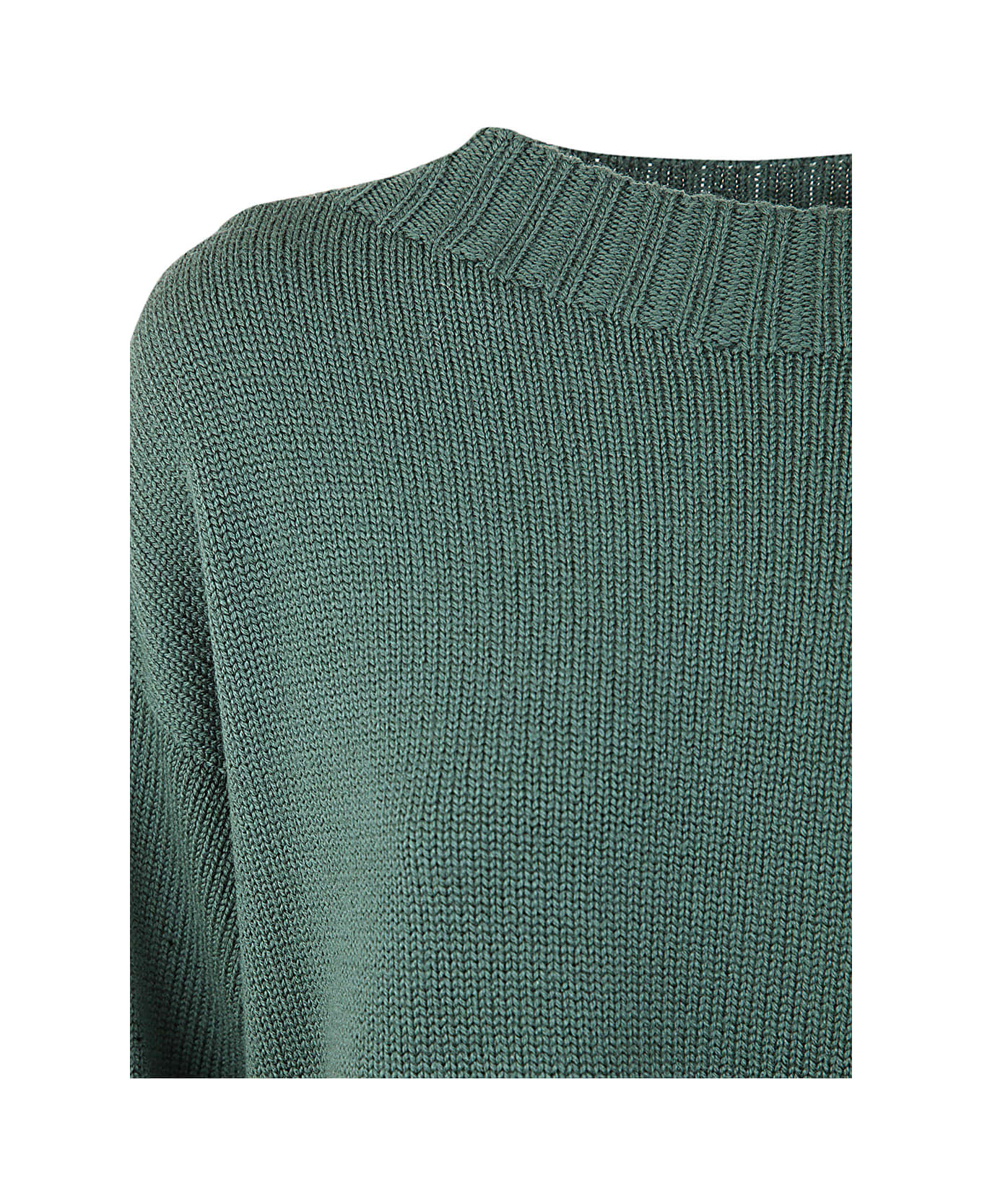 Drumohr Long Sleeves Crew Neck Oversized Sweater - Sage ニットウェア