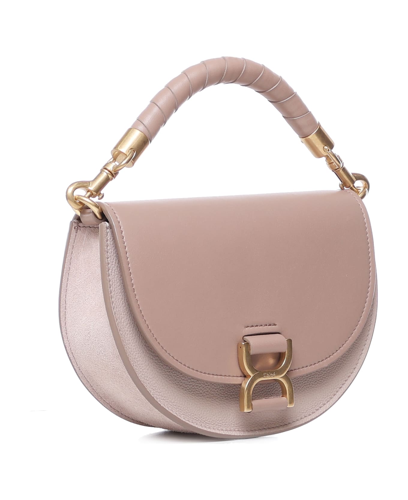 Chloé Marcie Bag With Flap And Chain - Pink