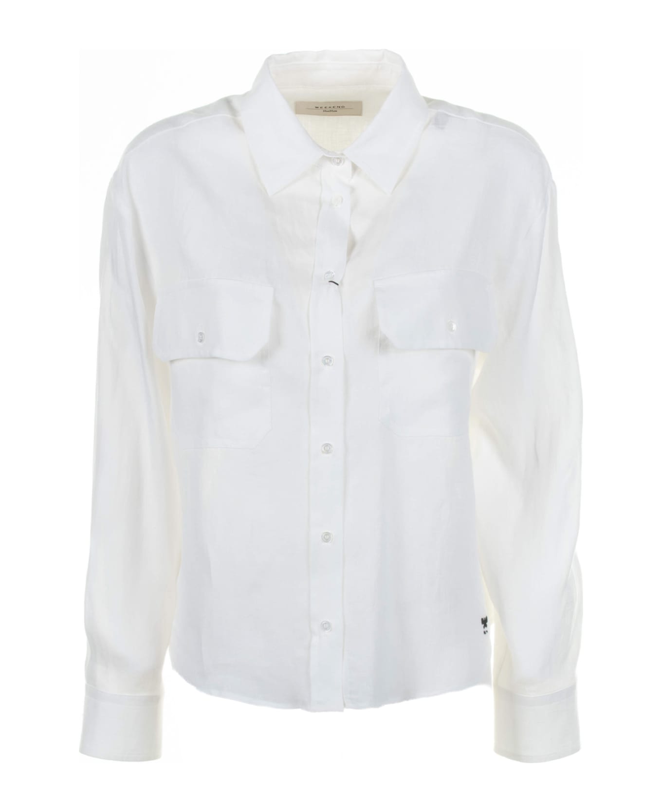 Weekend Max Mara White Linen Shirt - BIANCO
