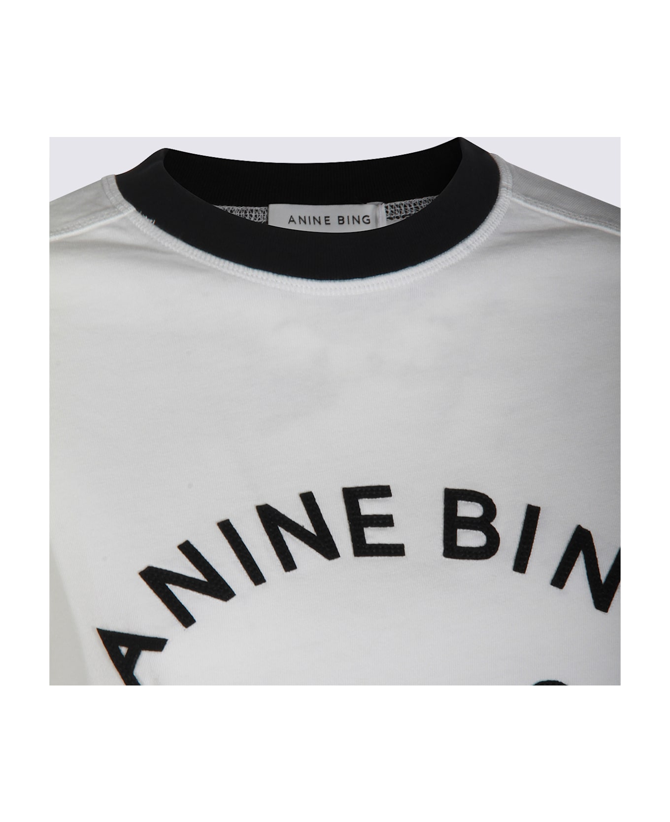 Anine Bing White Cotton T-shirt - White