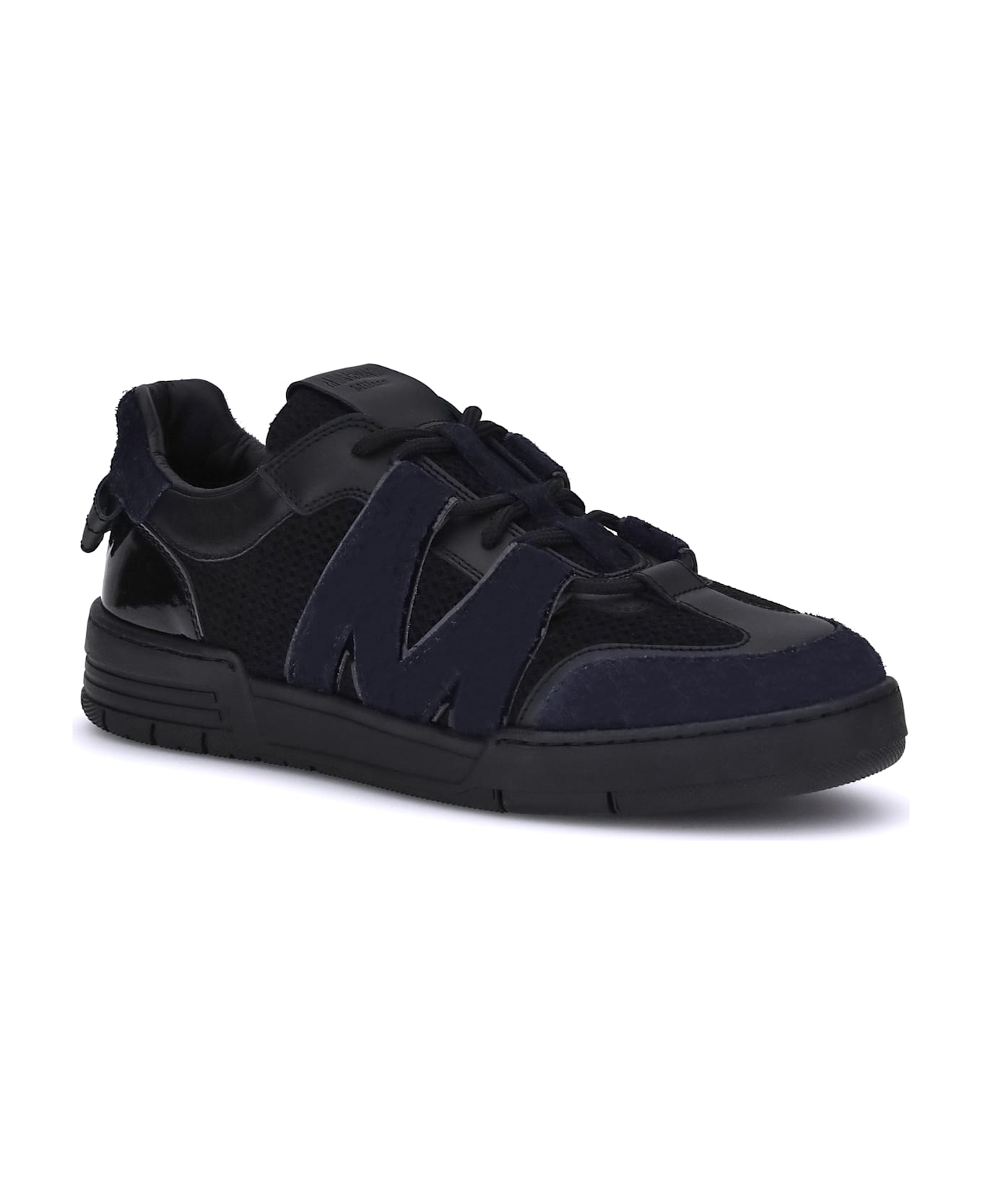 Moschino Leather And Mesh Sneakers