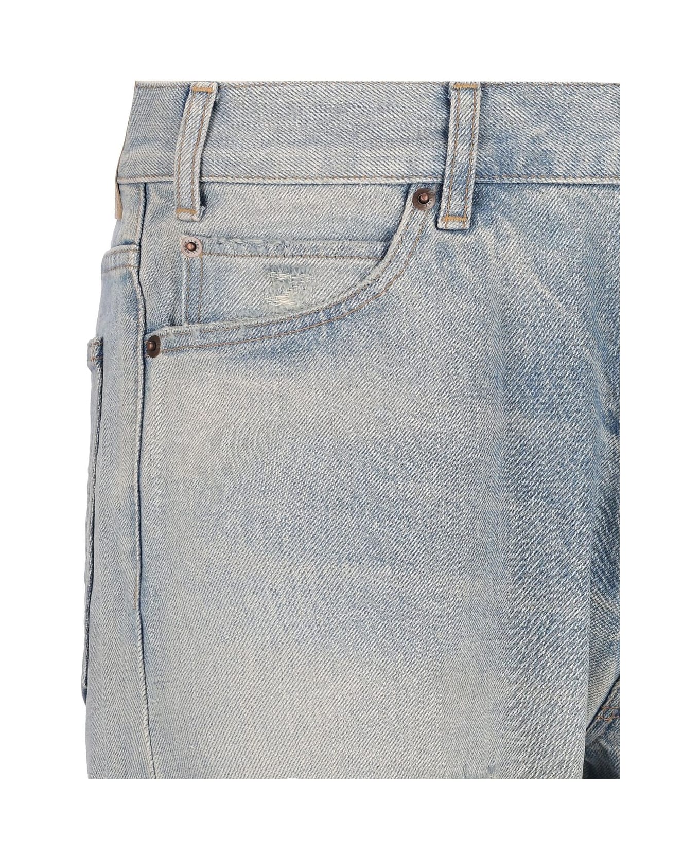 Celine Wesley Distressed Straight Leg Jeans デニム