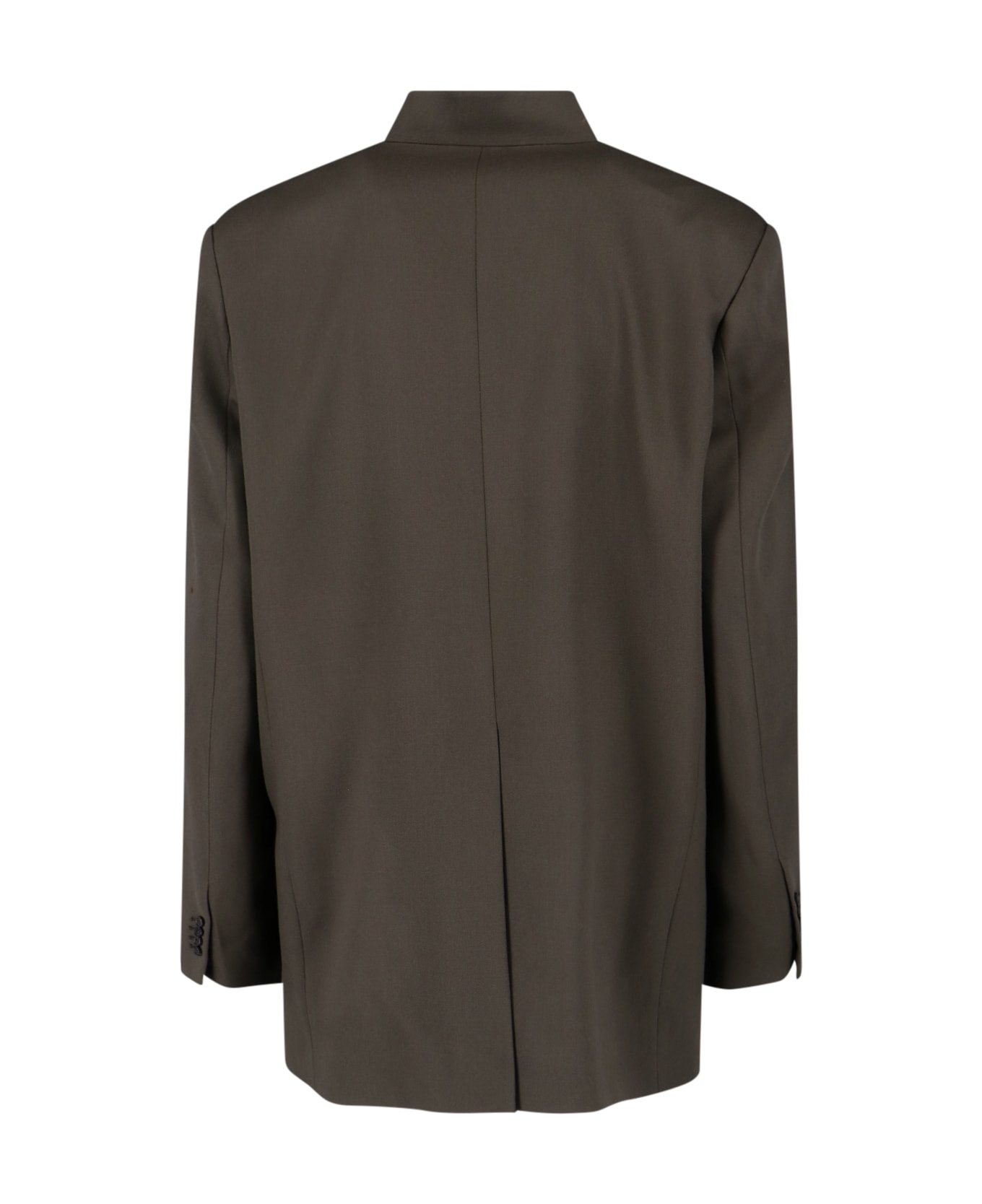 The Attico Single-breasted Virgin Wool Blazer - Brown