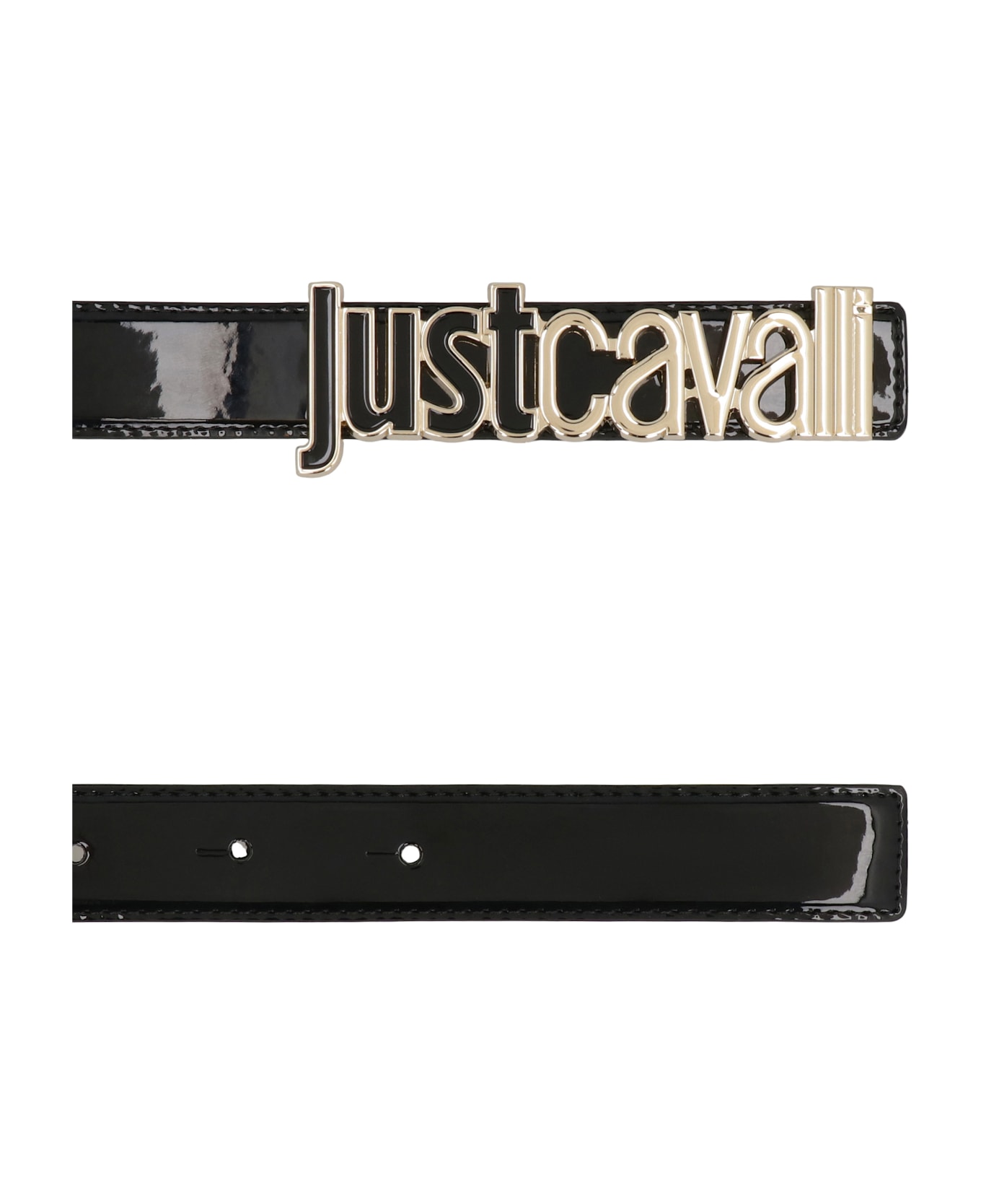 Just Cavalli Jc Patent Leather Belt - black