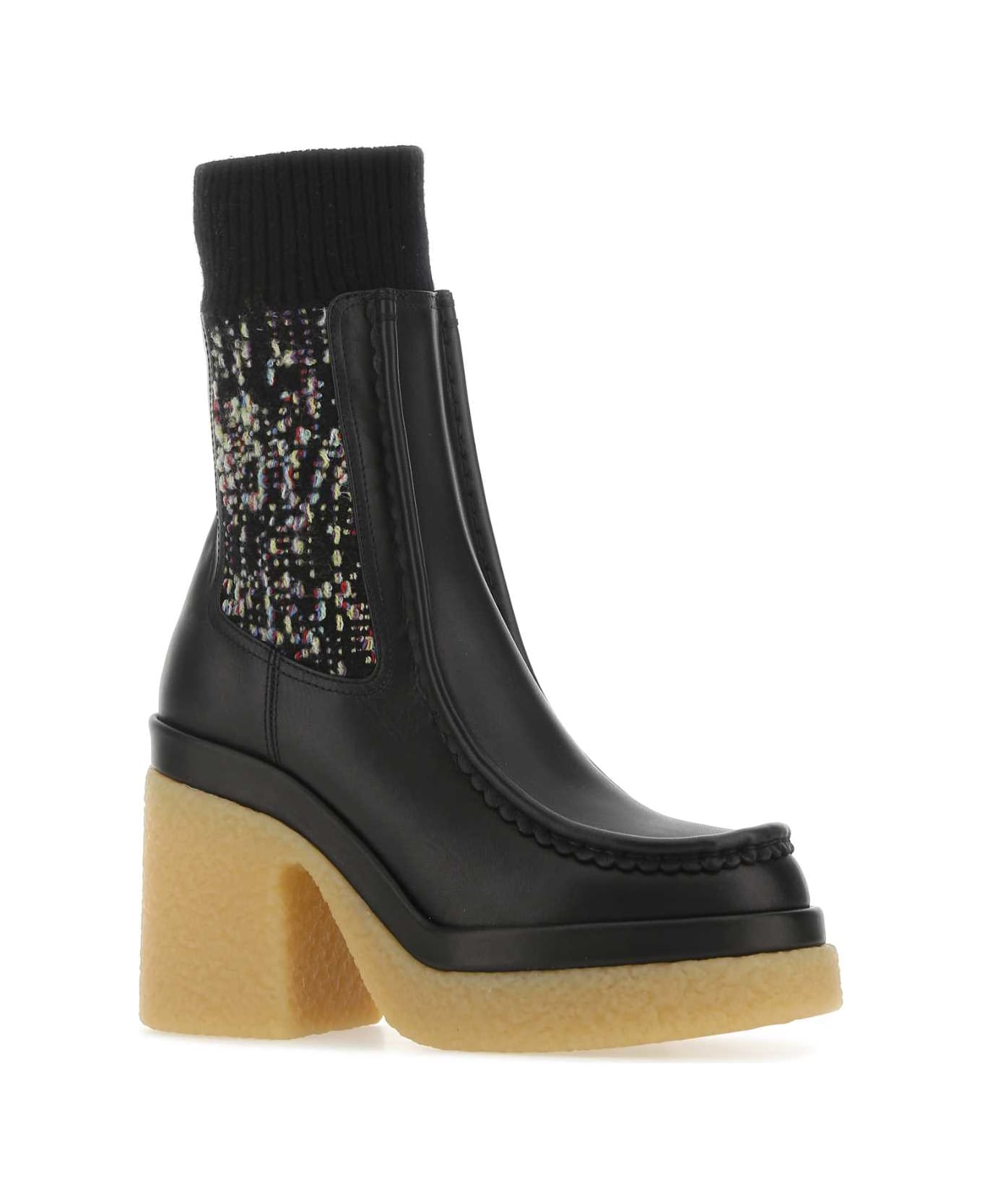 Chloé Black Leather Jamie Ankle Boots - 001 ブーツ