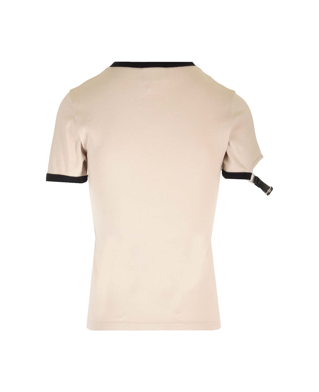 Courrèges Strap Detail T-shirt - LIME STONE / BLACK Tシャツ