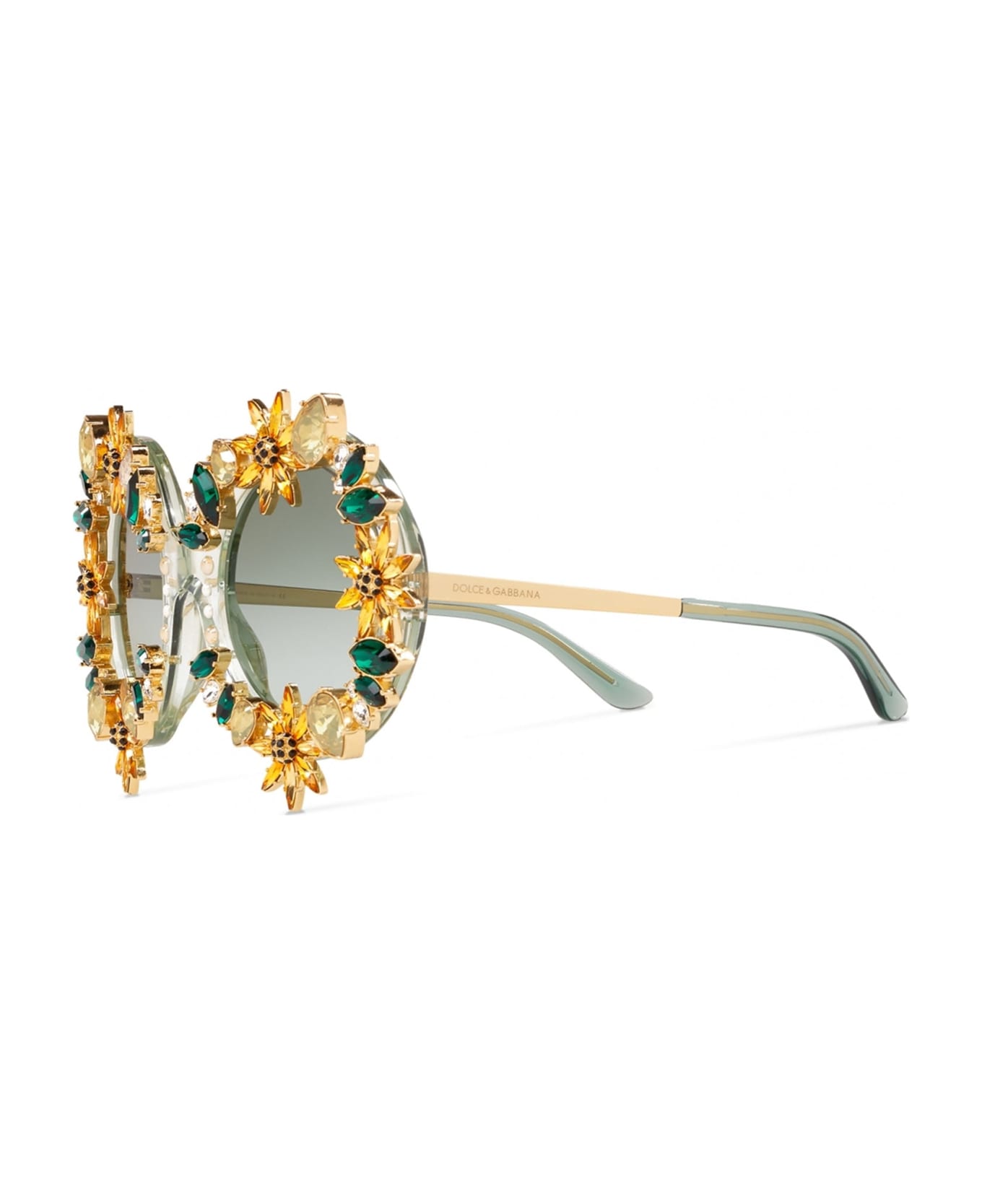 Dolce & Gabbana Crystal Sunglasses - Gold サングラス