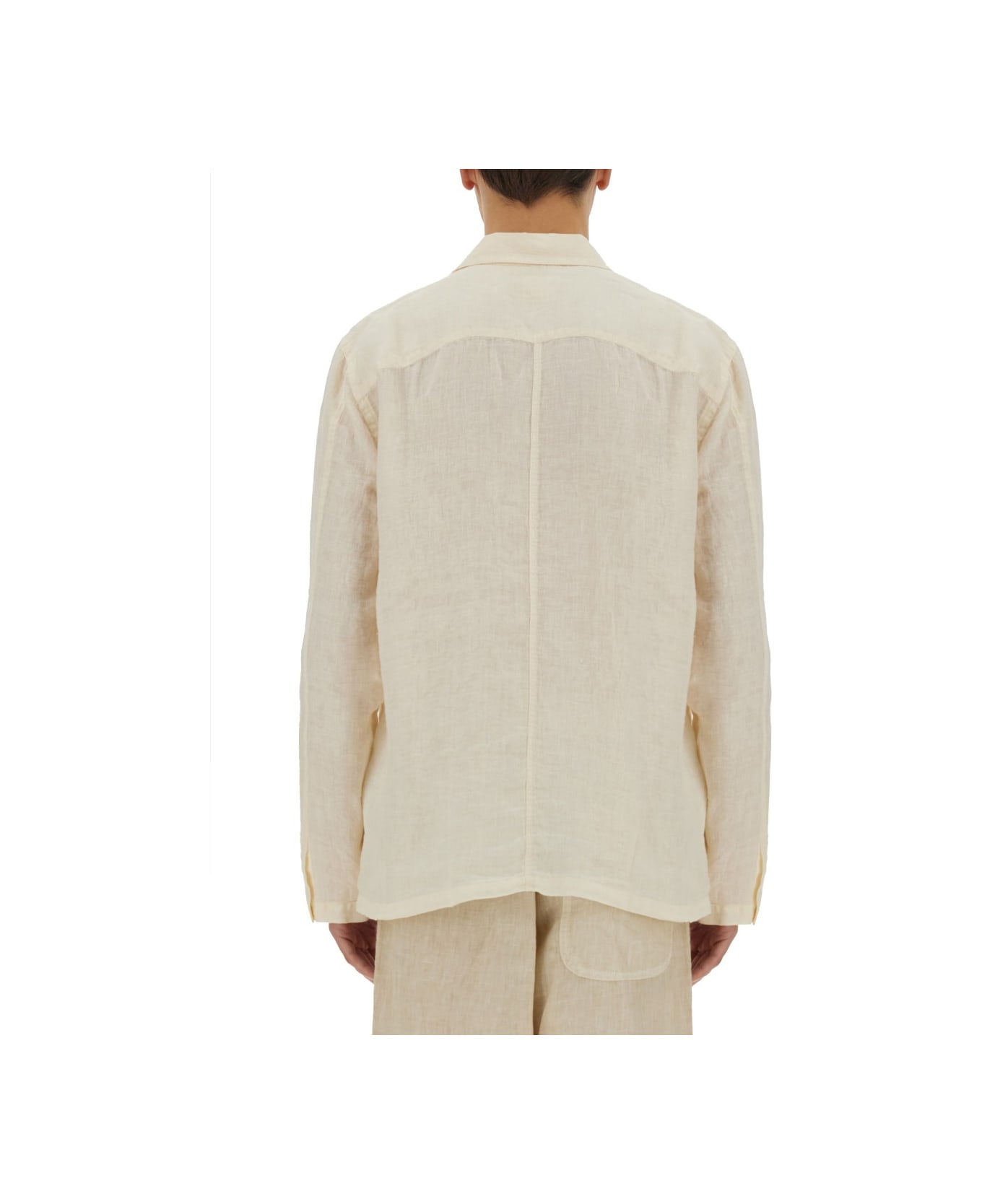 120% Lino Slim Fit Shirt - BEIGE