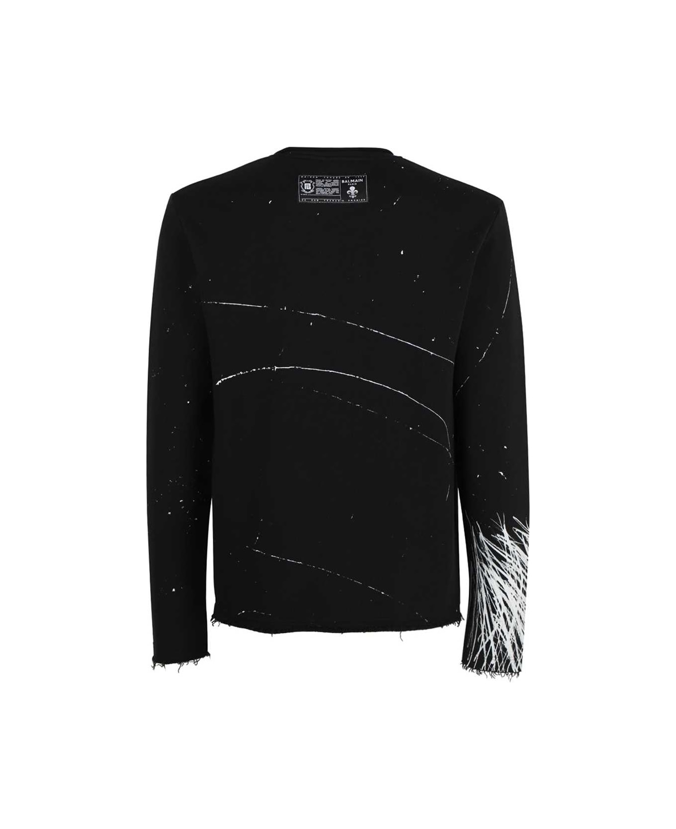 Balmain Cotton Sweater - black