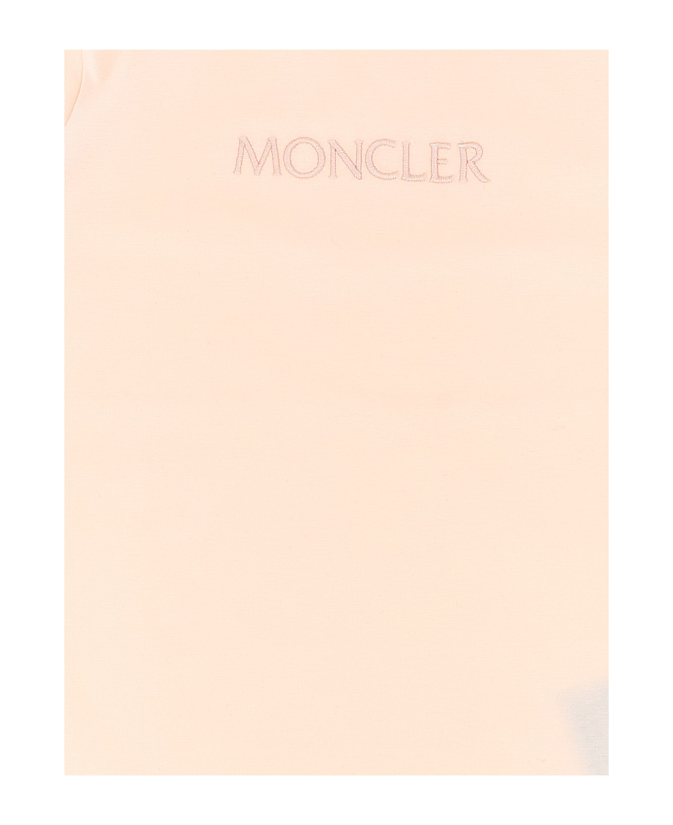 Moncler Logo Embroidery T-shirt - Pink