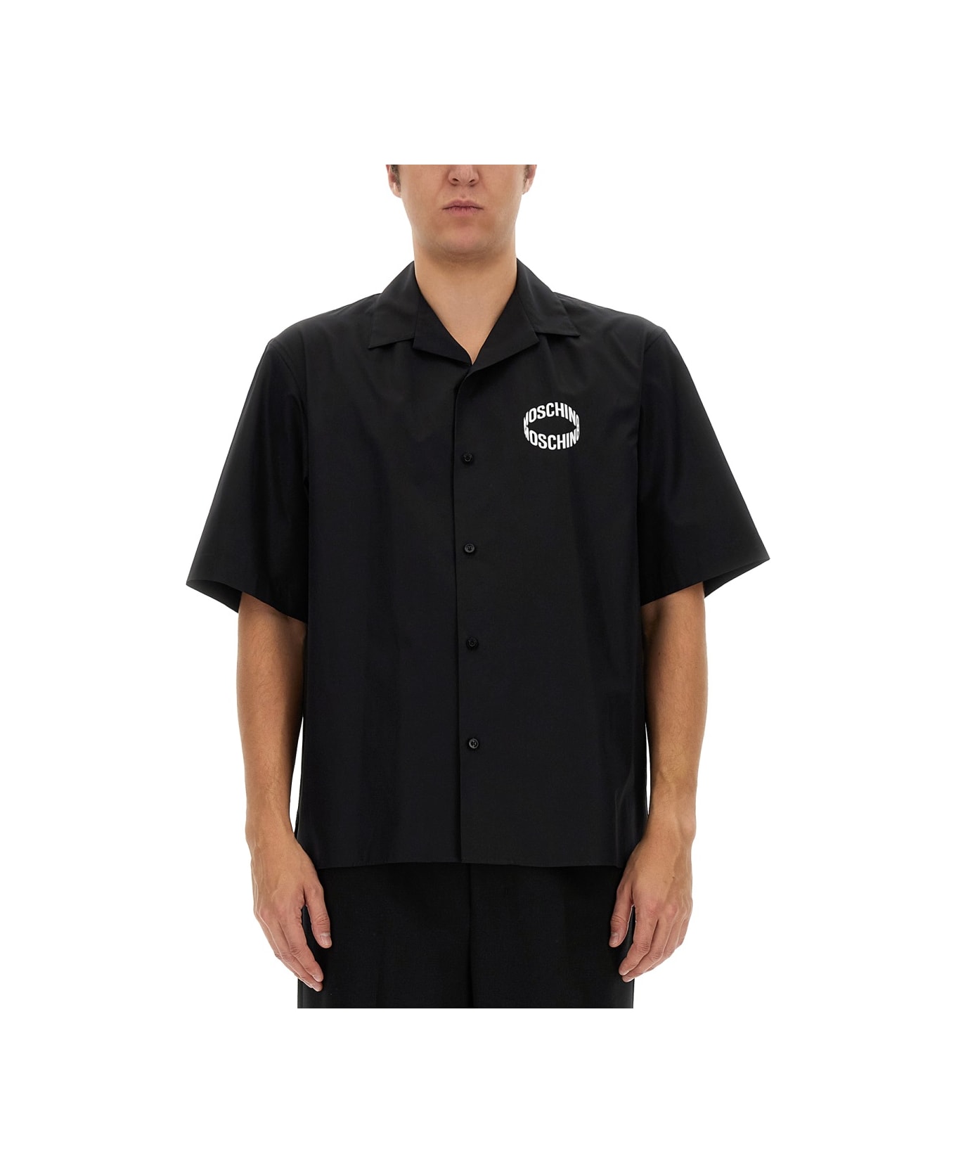 Moschino Shirt With Logo - BLACK