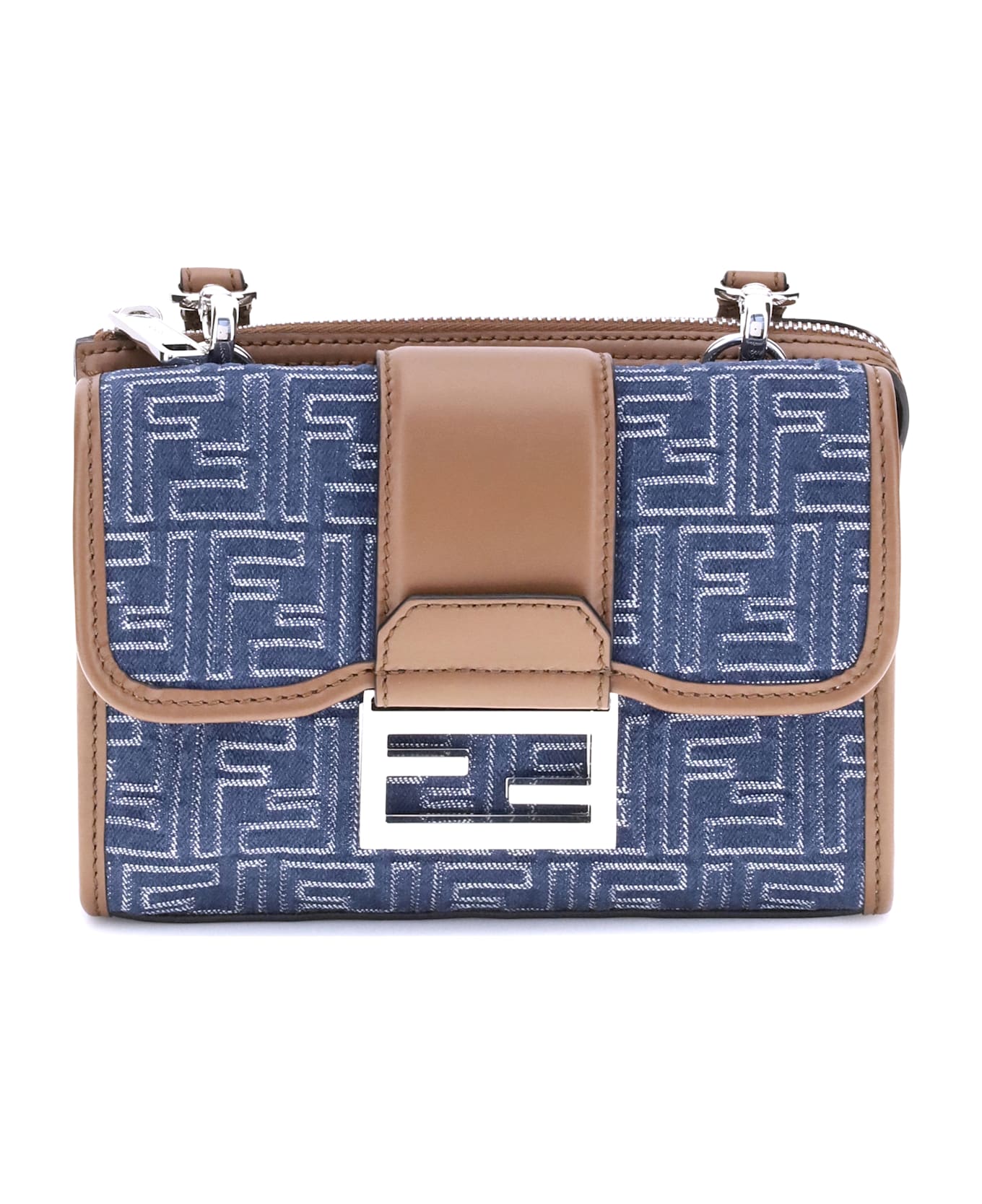 Fendi Baguette Denim Shoulder Bag