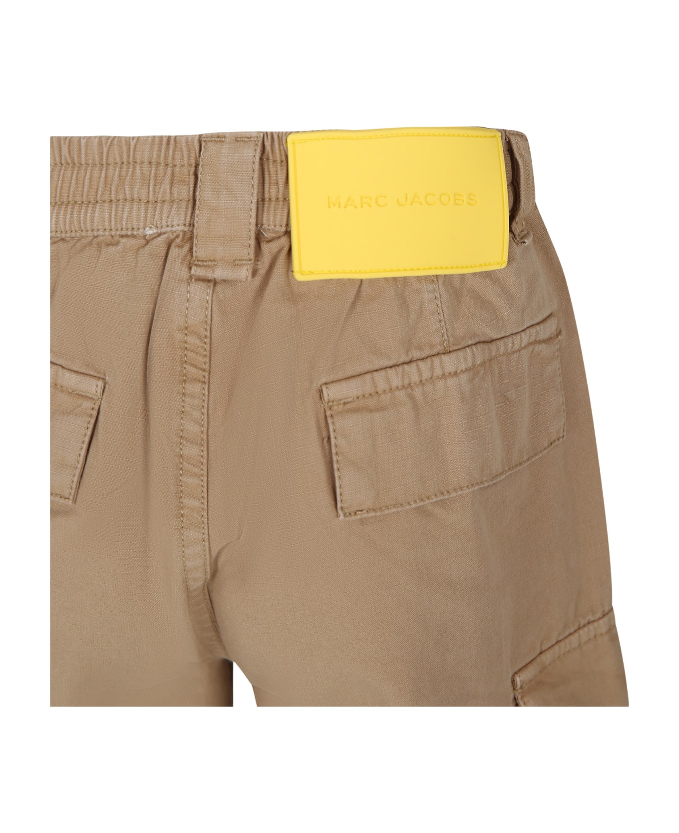 Marc Jacobs Beige Cargo Shorts For Boy With Logo - Beige