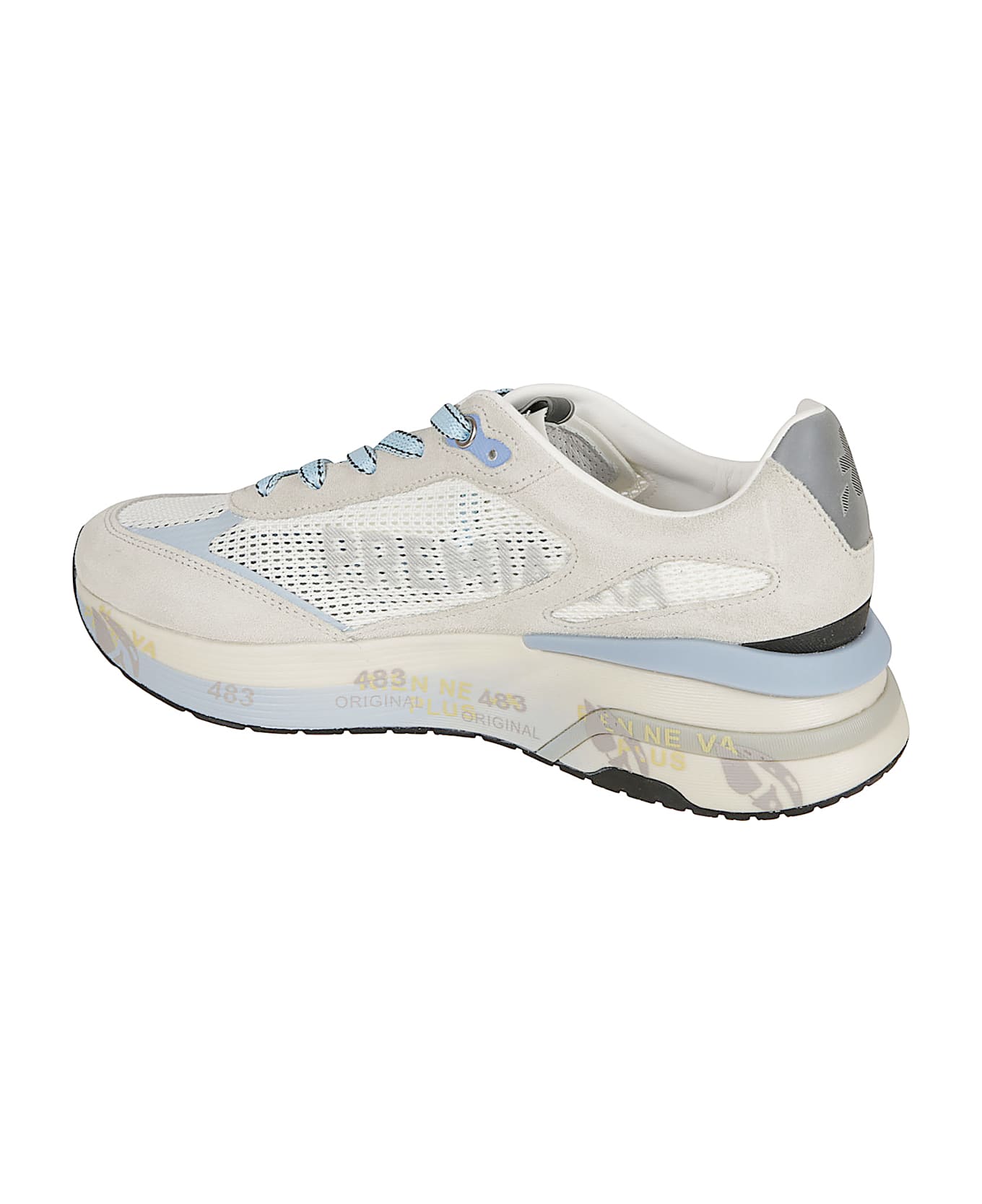 Premiata Moerun Sneakers - WHITE-LIGHT BLUE