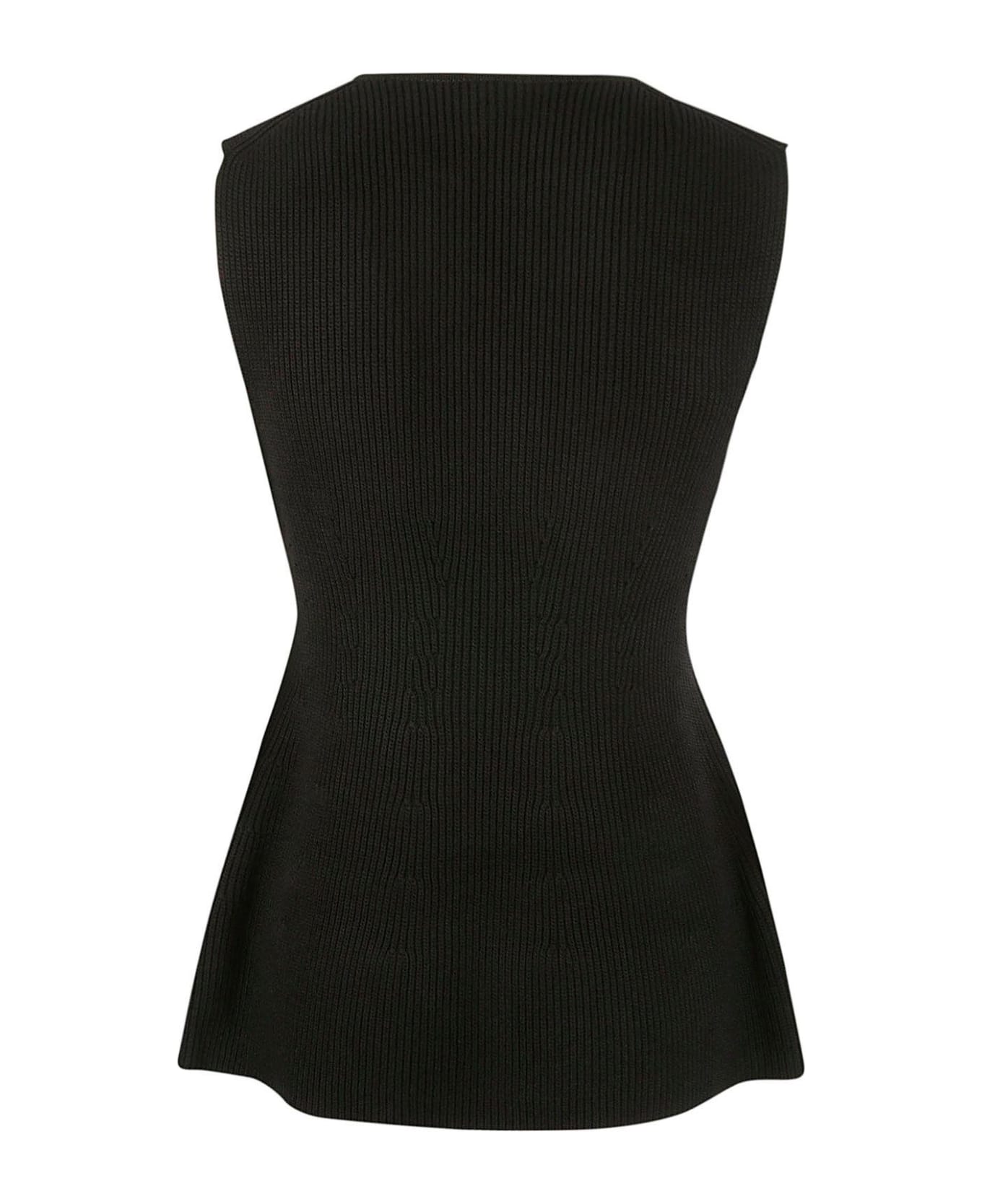 Totême Sleeveless Knitted Top - 200 BLACK