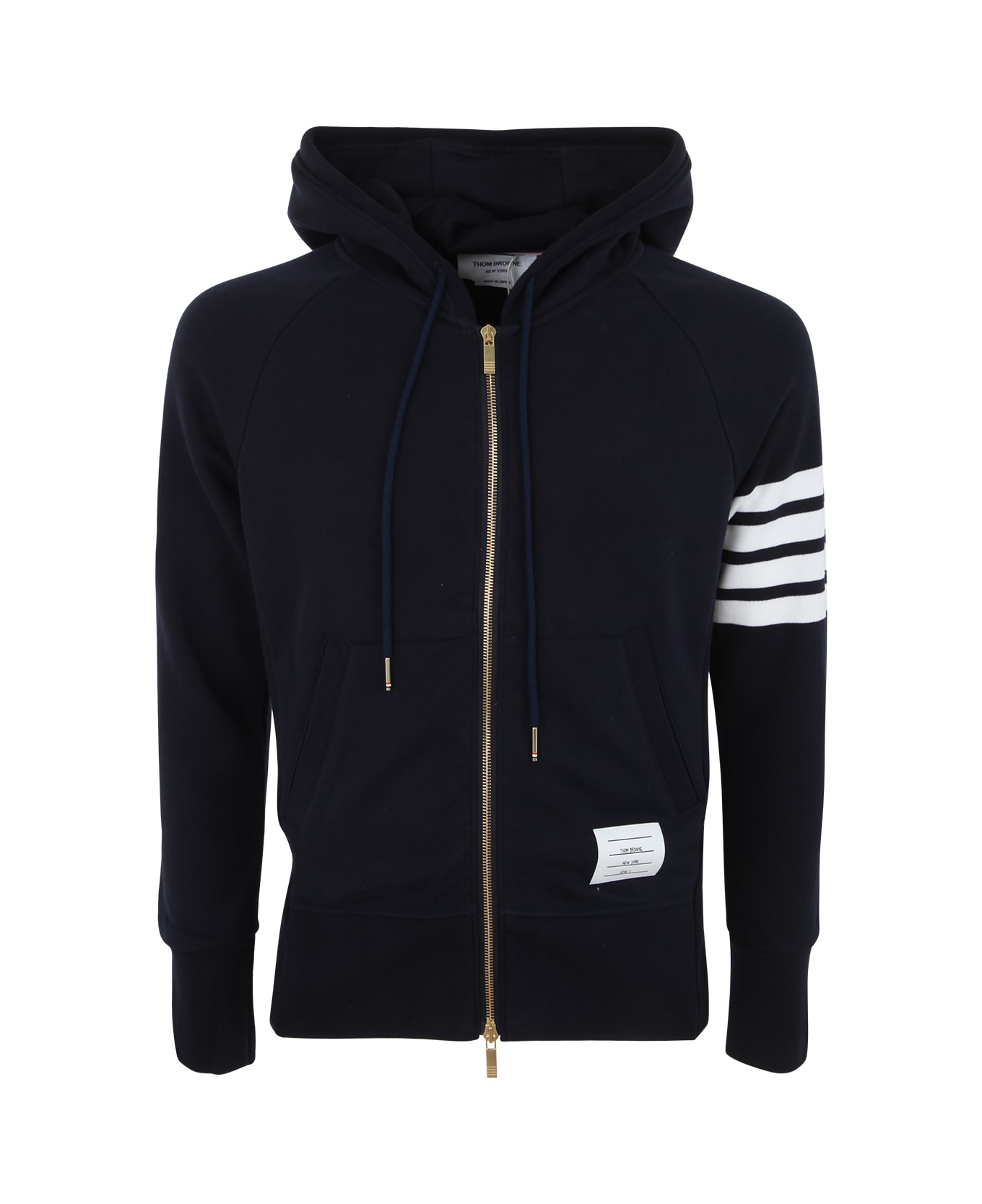 Thom Browne Classic Full Zip Hoodie In Classic Loopback With