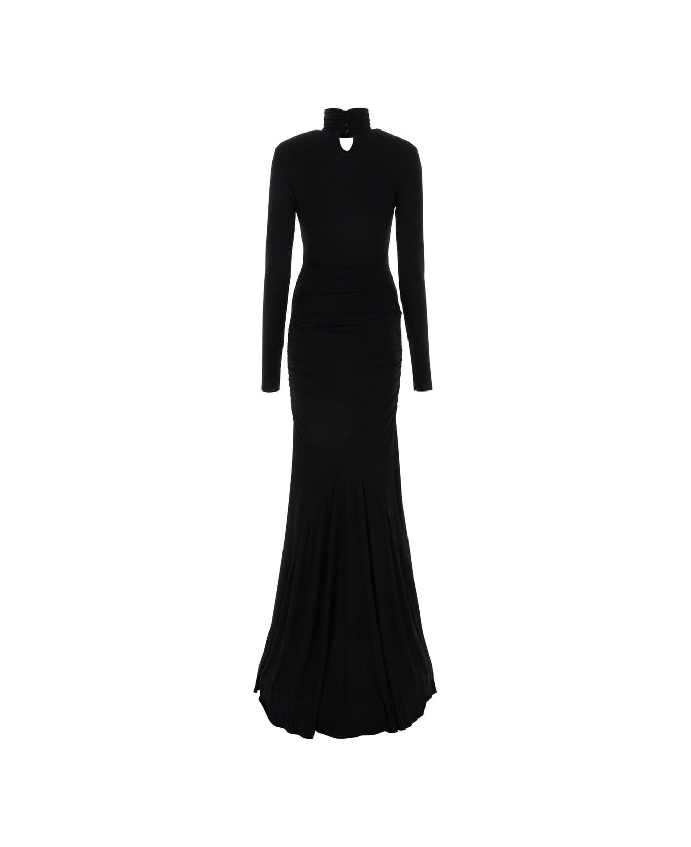 Blumarine Drapped Long-sleeve Dress Blumarine - BLACK ワンピース＆ドレス