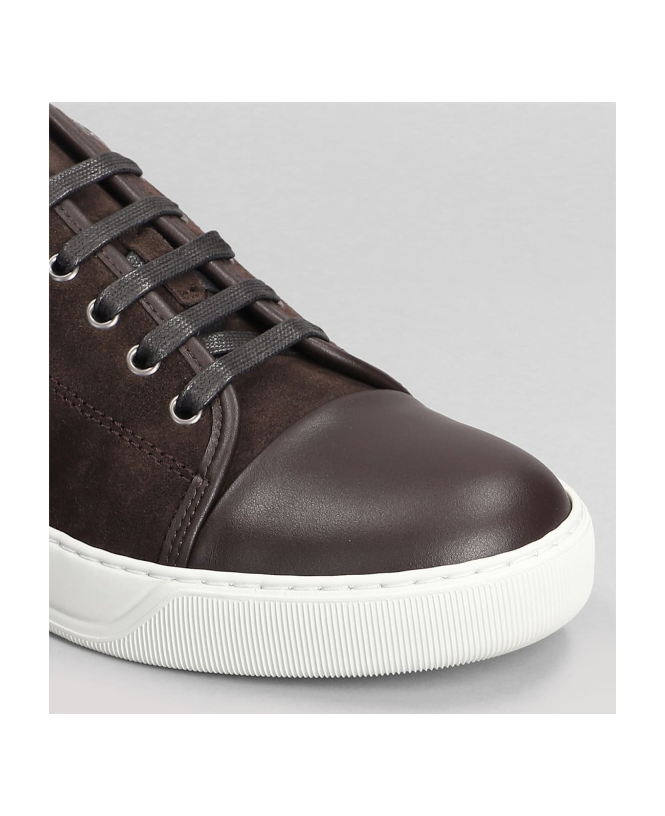 Lanvin Dbb1 Sneakers In Brown Suede - brown